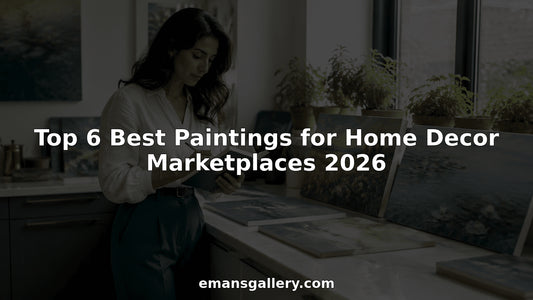 Interior designer selecting paintings for home decor