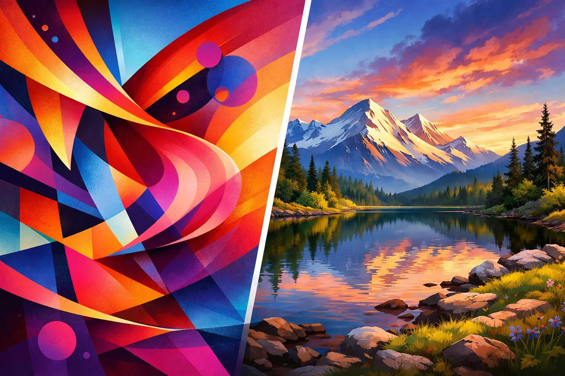 Abstract Art vs Landscape Art