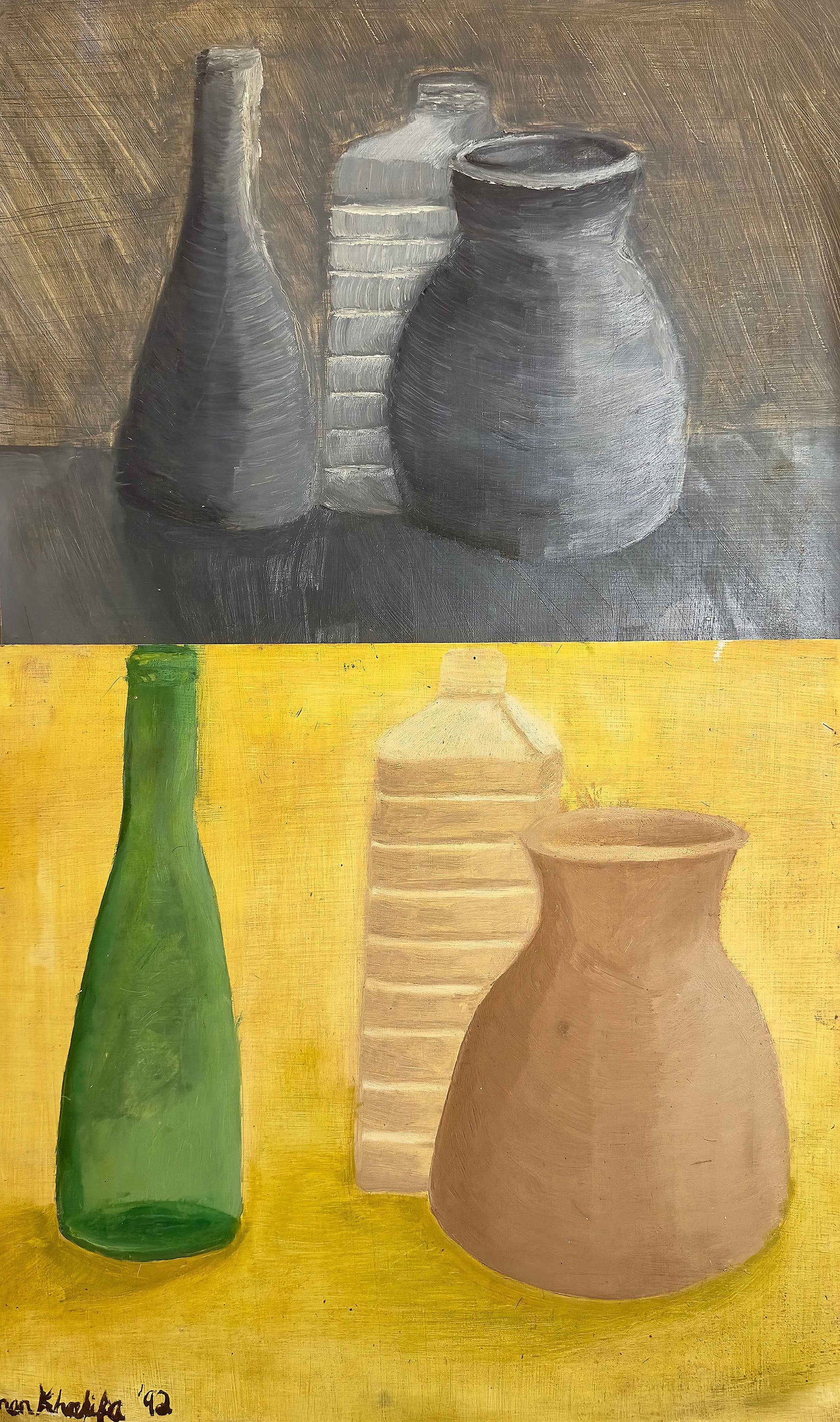 Original Oil Painting - Skins - Dyptich Still Life Vessels