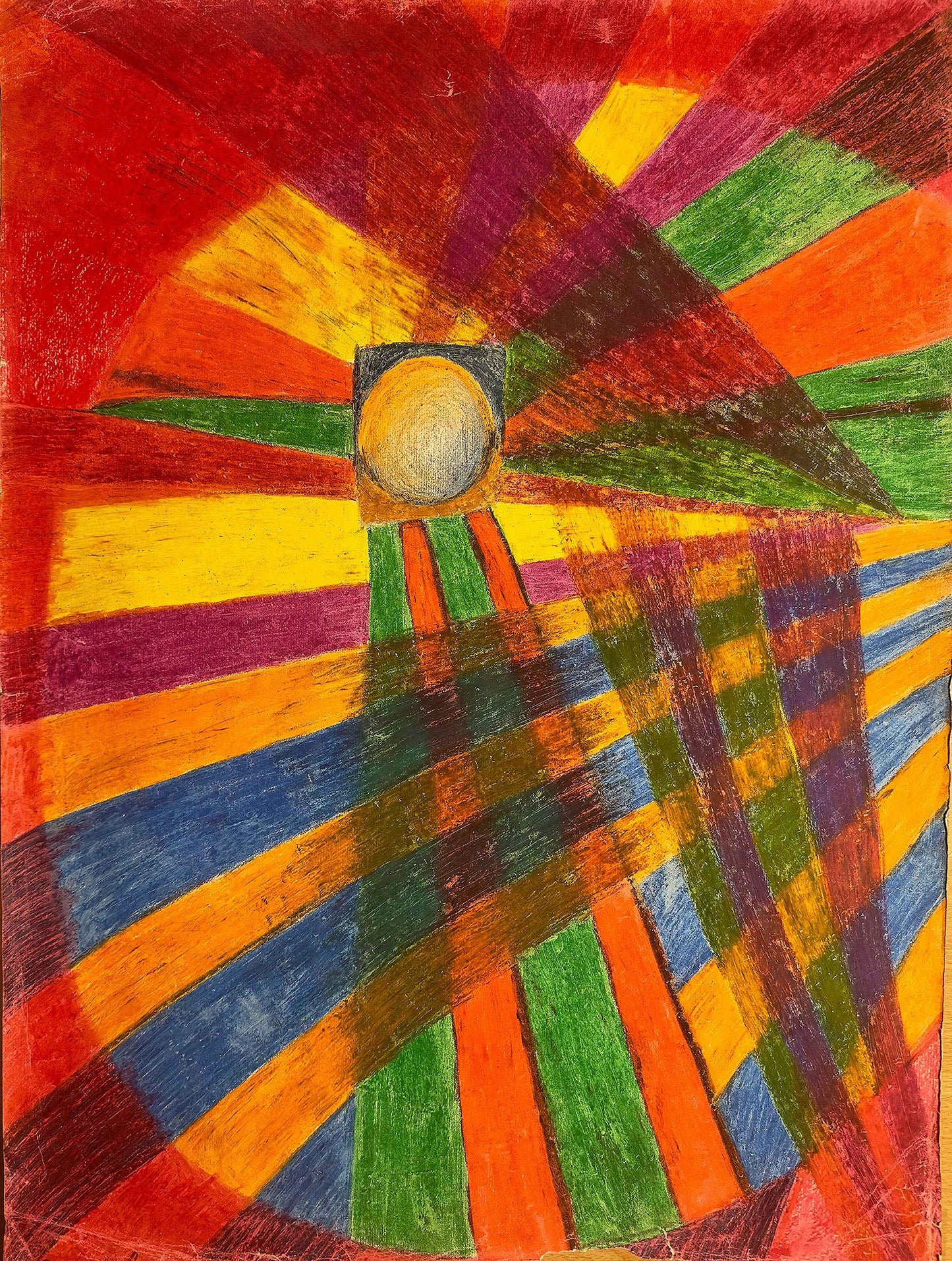 Original Painting - Solar Burst - Geometric Abstract Art