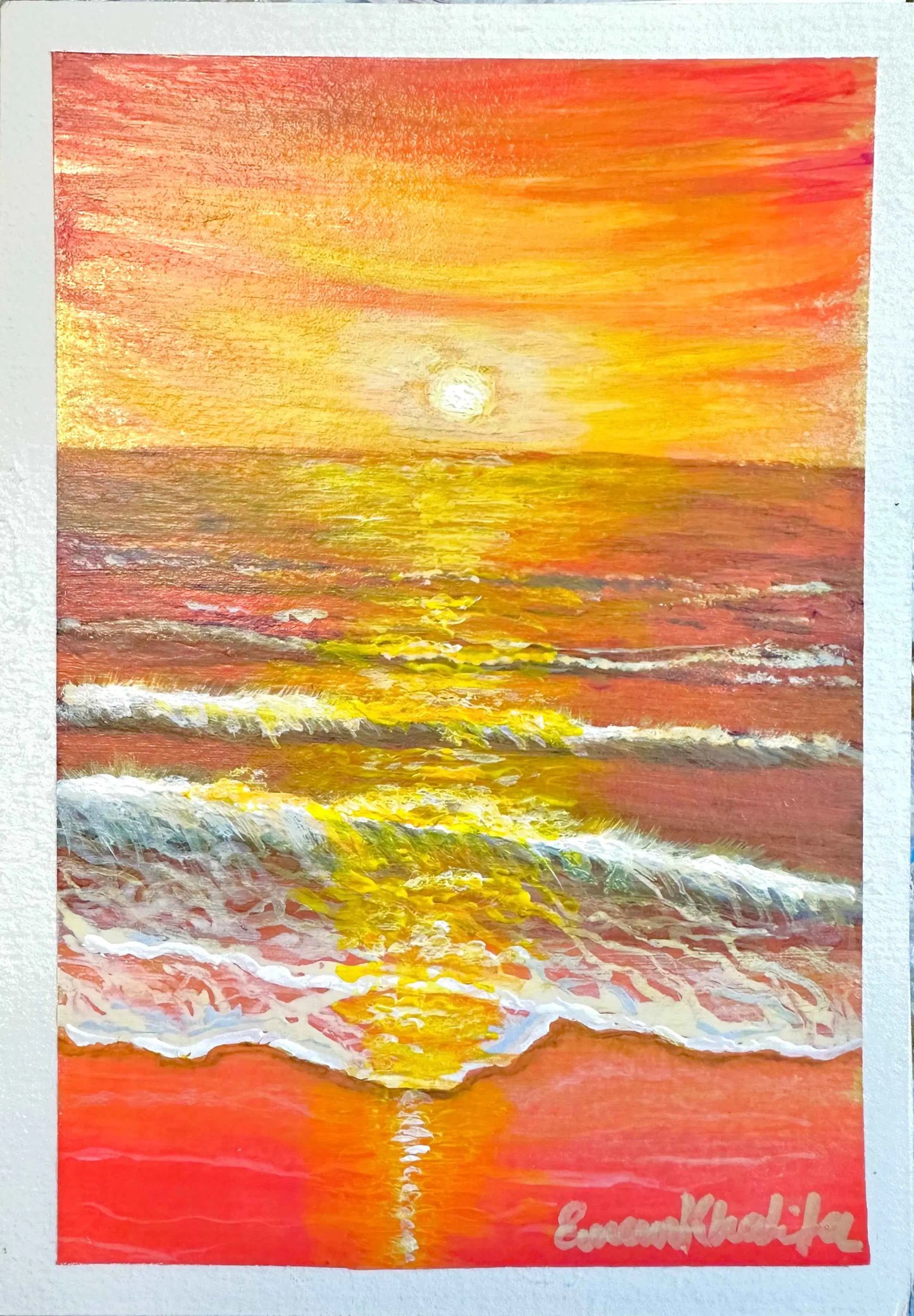 Mini Art - Sunrise Glory - Seascape Expressive Sunrise