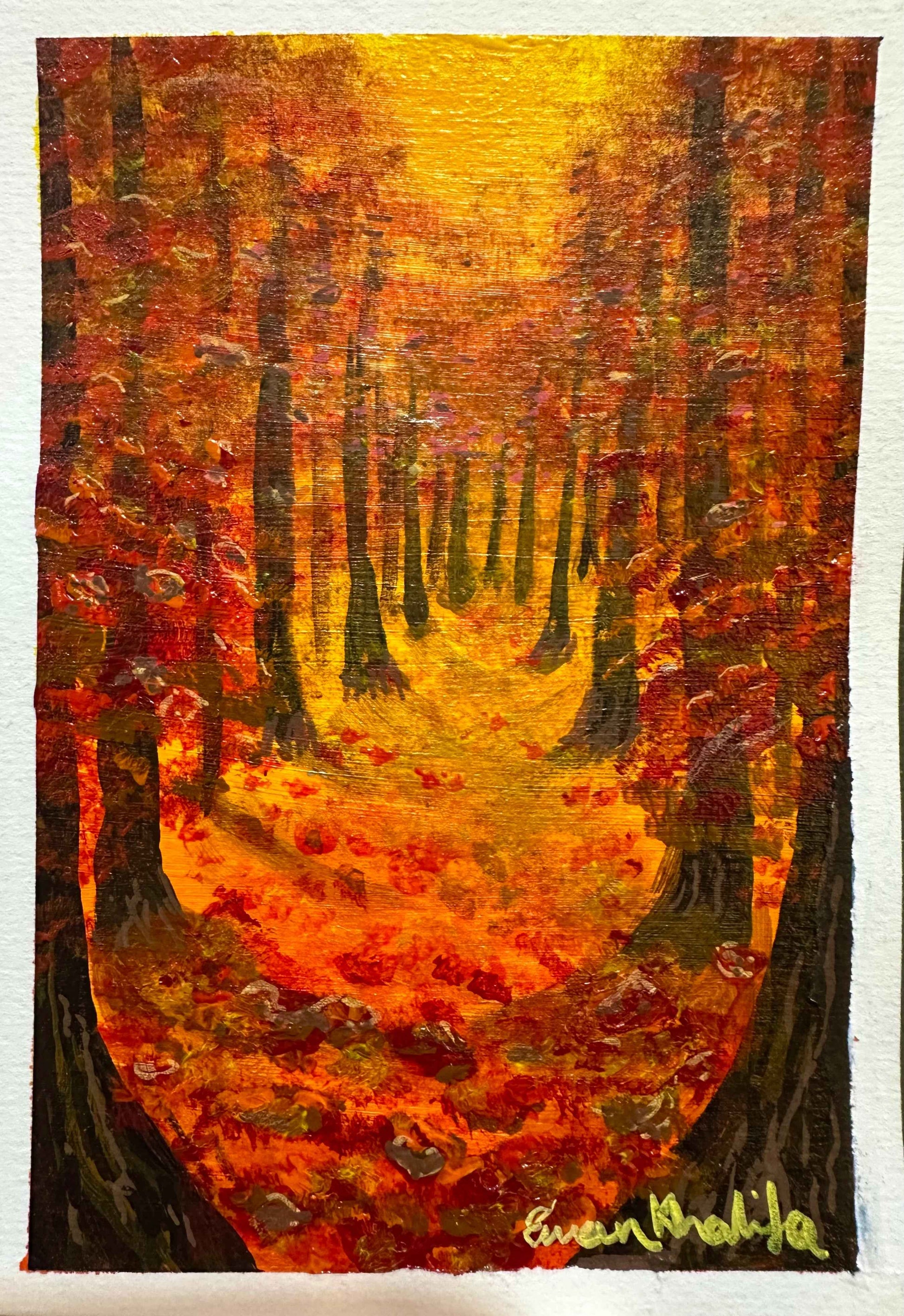 Mini Art - Autumn Whisper - Autumn Forest Path Fall