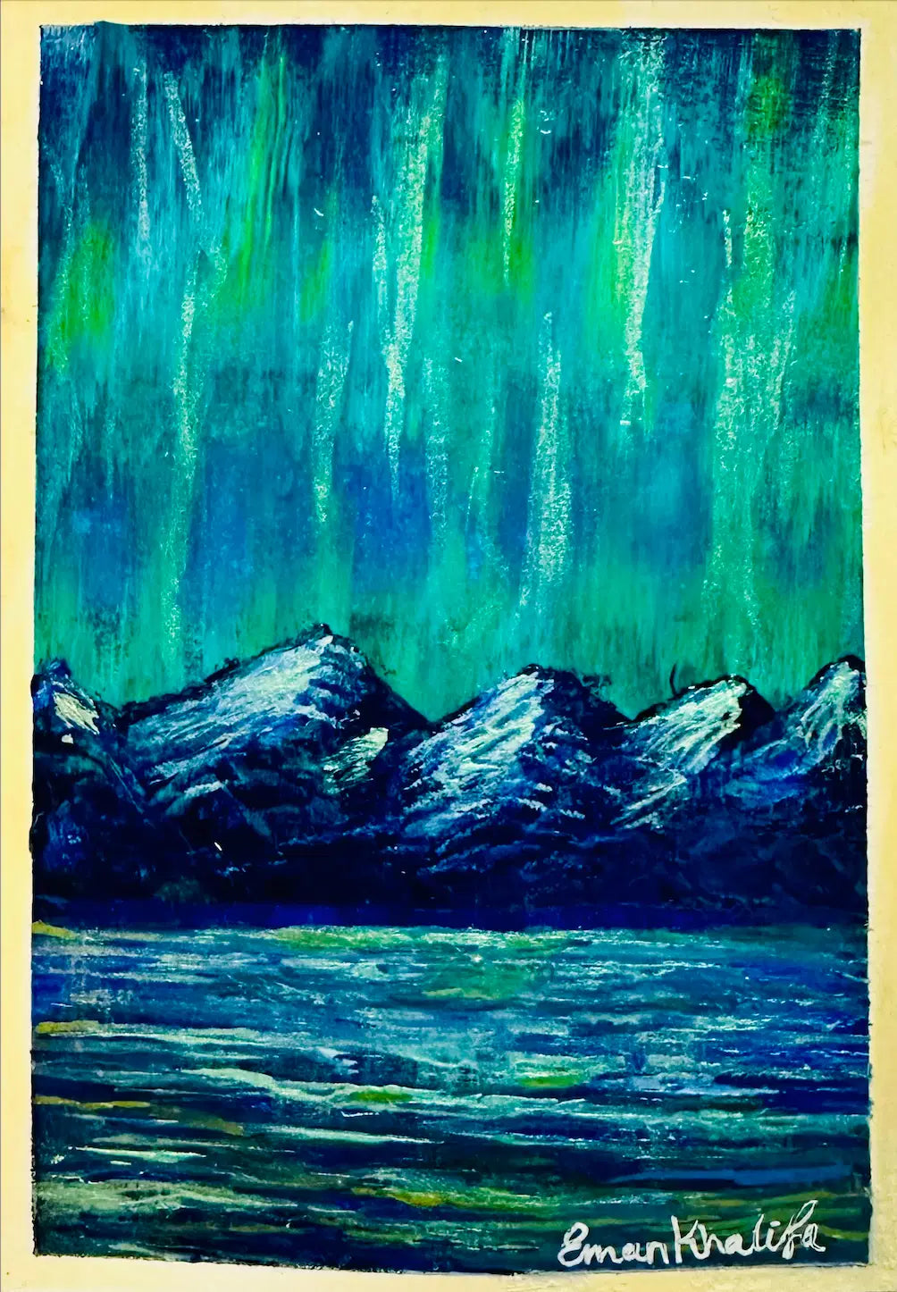 Mini Art – Aurora Mountains – Northern Lights Landscape