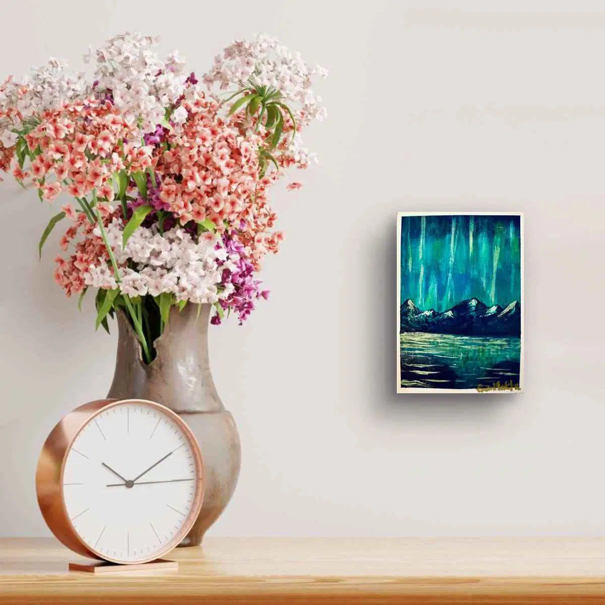 Mini Art – Aurora Mountains – Northern Lights Landscape