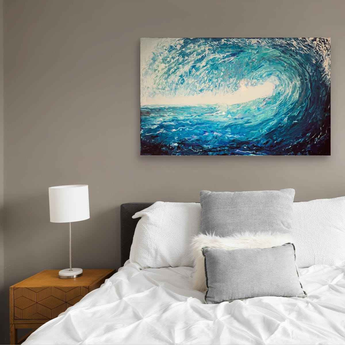 Original Painting – Deep Wave – Large Abstract Ocean Painting