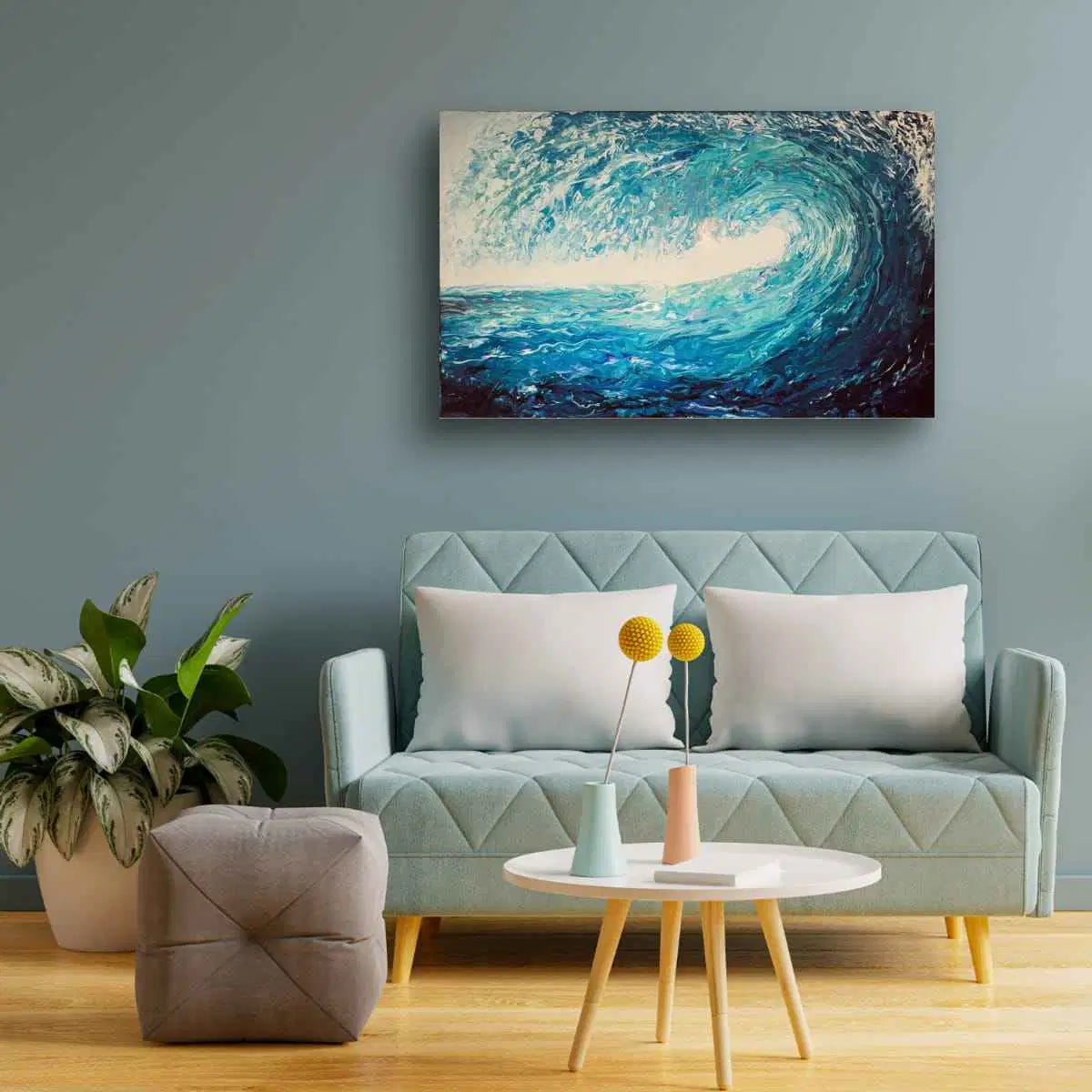 Original Painting – Deep Wave – Large Abstract Ocean Painting