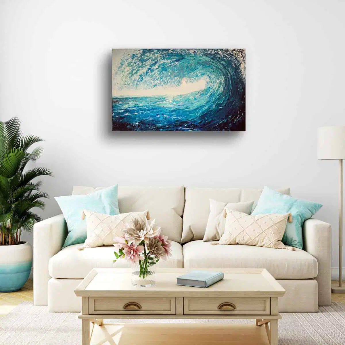 Original Painting – Deep Wave – Large Abstract Ocean Painting