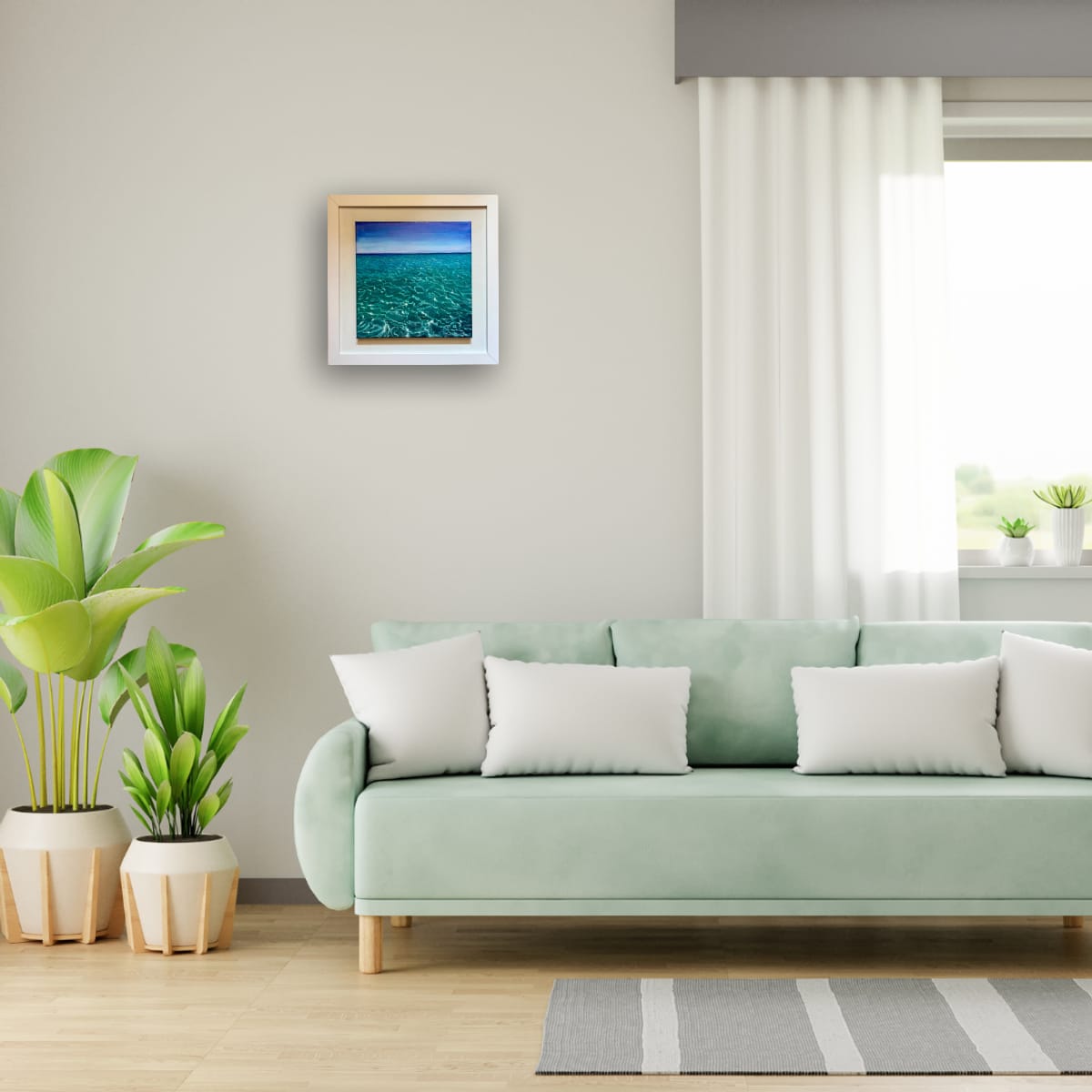 Mesmerise – Original Oil Painting of Turquoise Sea Light and Hypnotic Water Reflections