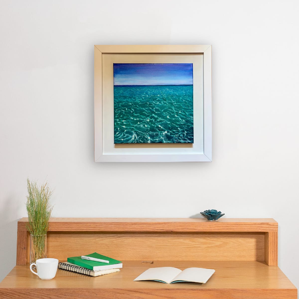 Mesmerise – Original Oil Painting of Turquoise Sea Light and Hypnotic Water Reflections
