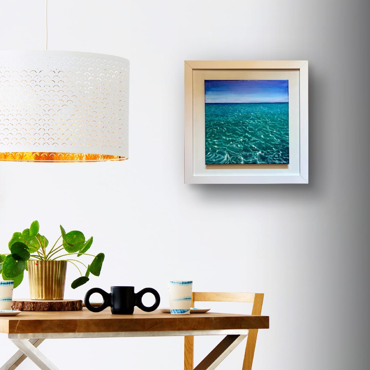 Mesmerise – Original Oil Painting of Turquoise Sea Light and Hypnotic Water Reflections