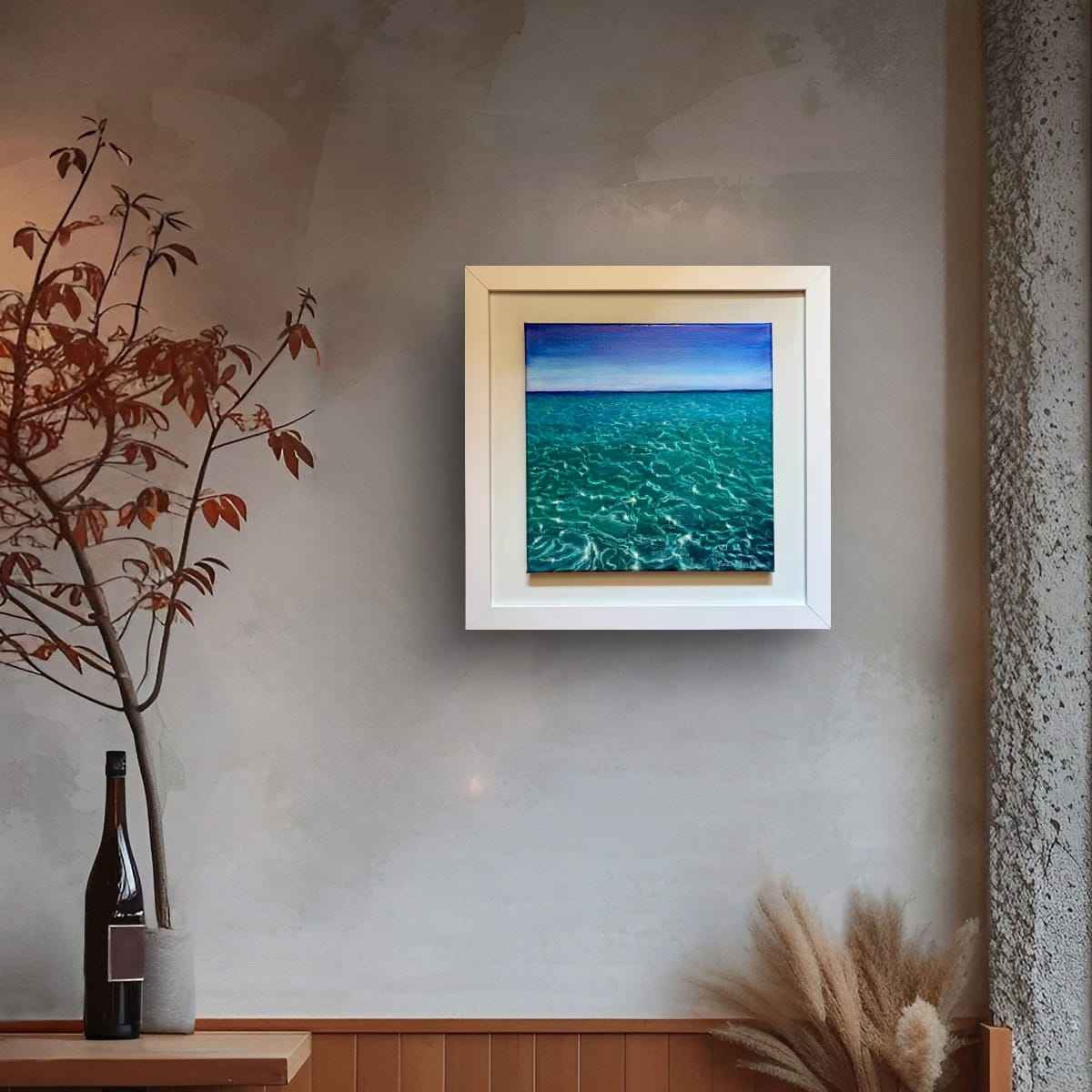 Mesmerise – Original Oil Painting of Turquoise Sea Light and Hypnotic Water Reflections