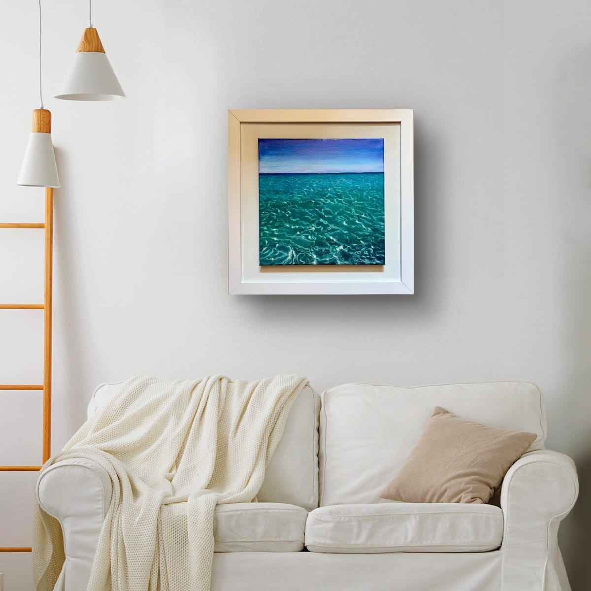 Mesmerise – Original Oil Painting of Turquoise Sea Light and Hypnotic Water Reflections