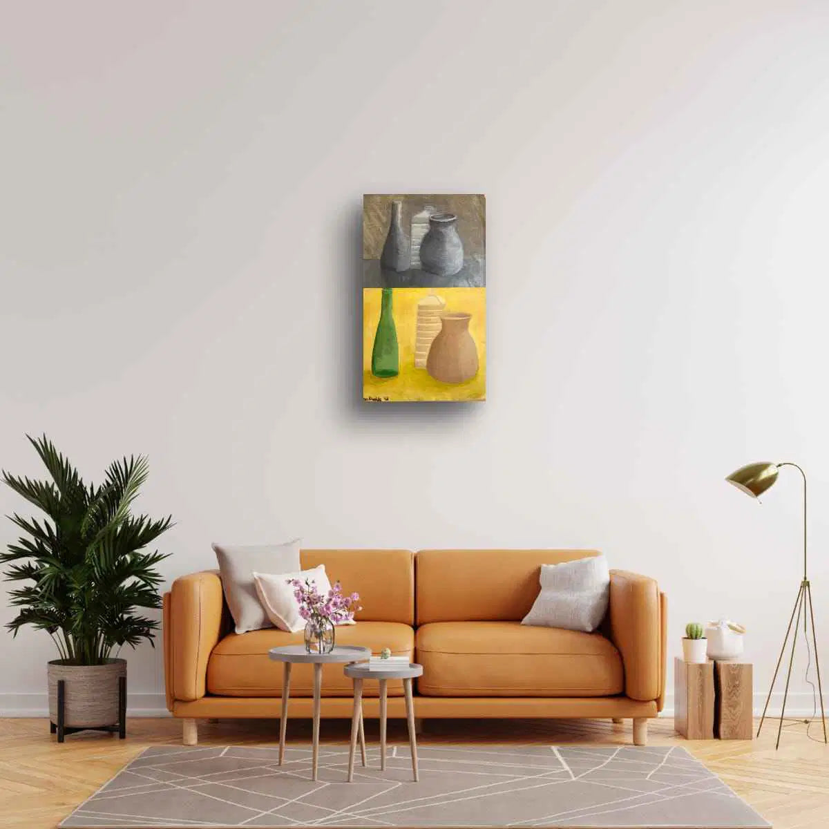 Original Oil Painting - Skins - Dyptich Still Life Vessels