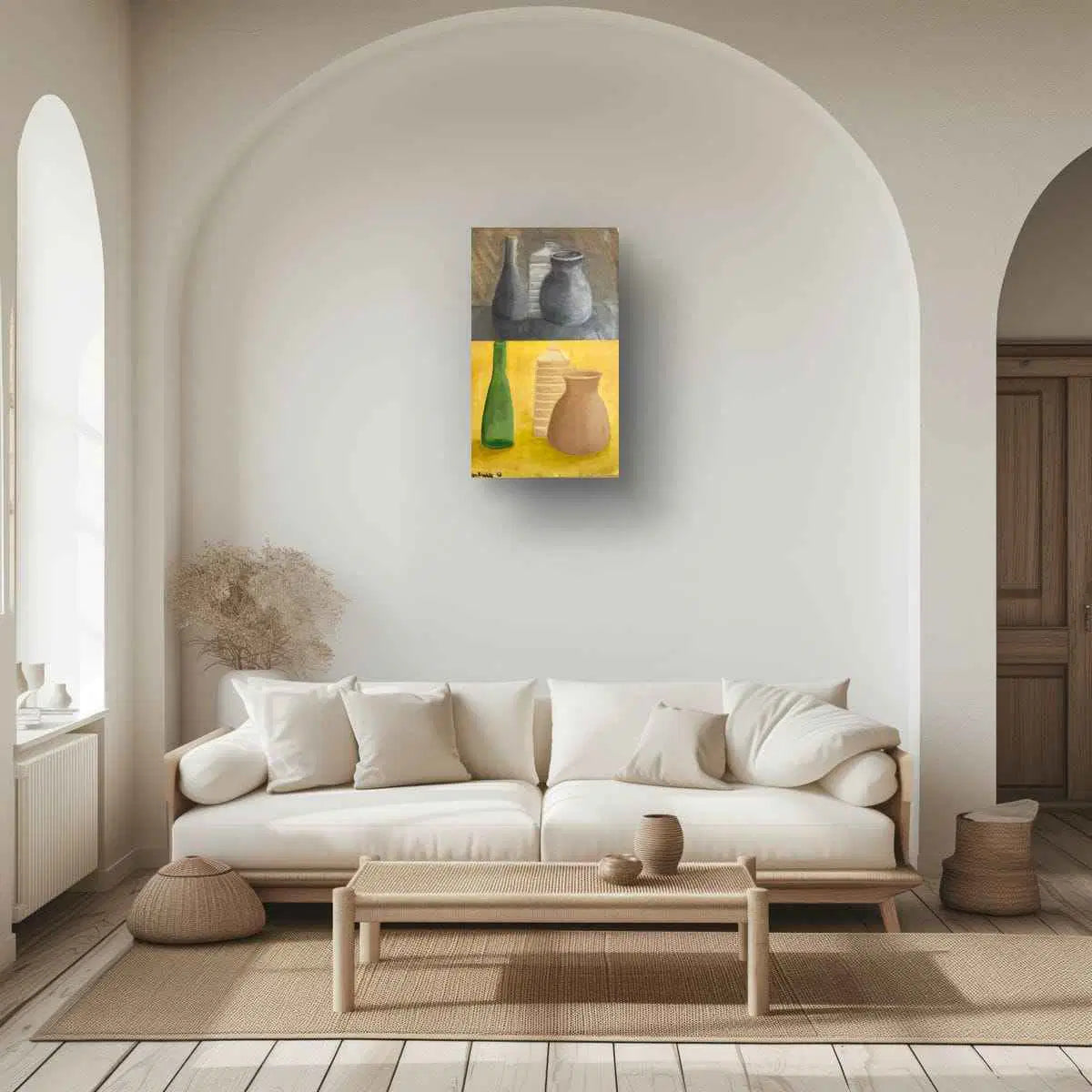 Original Oil Painting - Skins - Dyptich Still Life Vessels