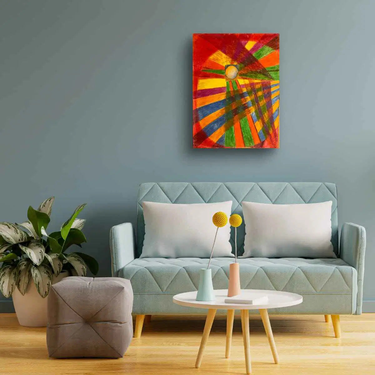 Original Painting - Solar Burst - Geometric Abstract Art