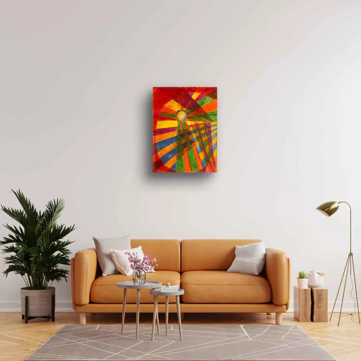 Original Painting - Solar Burst - Geometric Abstract Art
