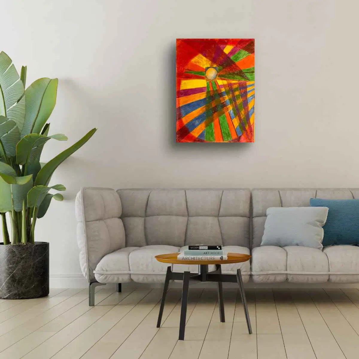 Original Painting - Solar Burst - Geometric Abstract Art