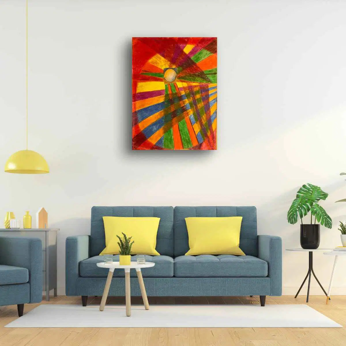 Original Painting - Solar Burst - Geometric Abstract Art