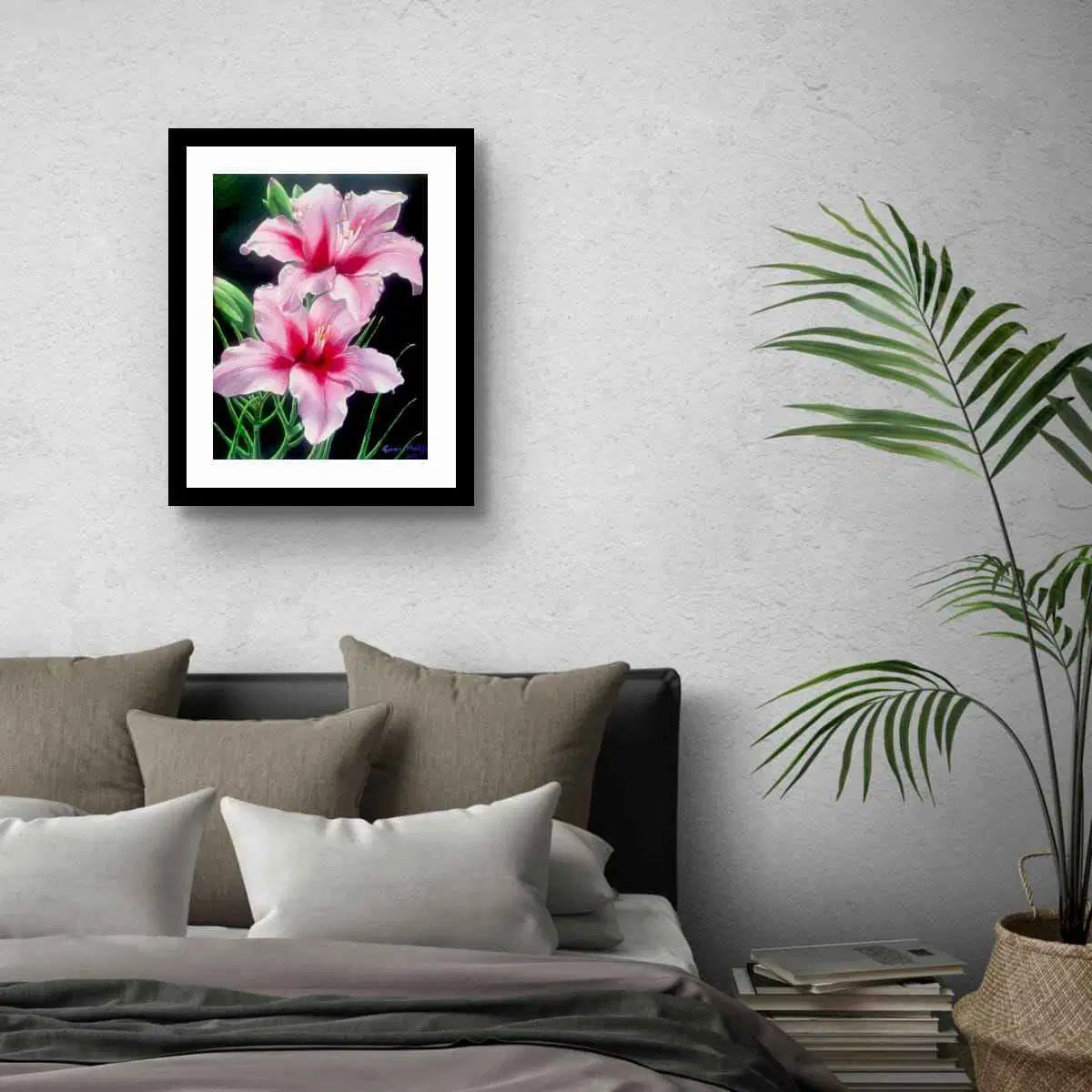 Original Painting - Desire - Pink Lily Floral Realism
