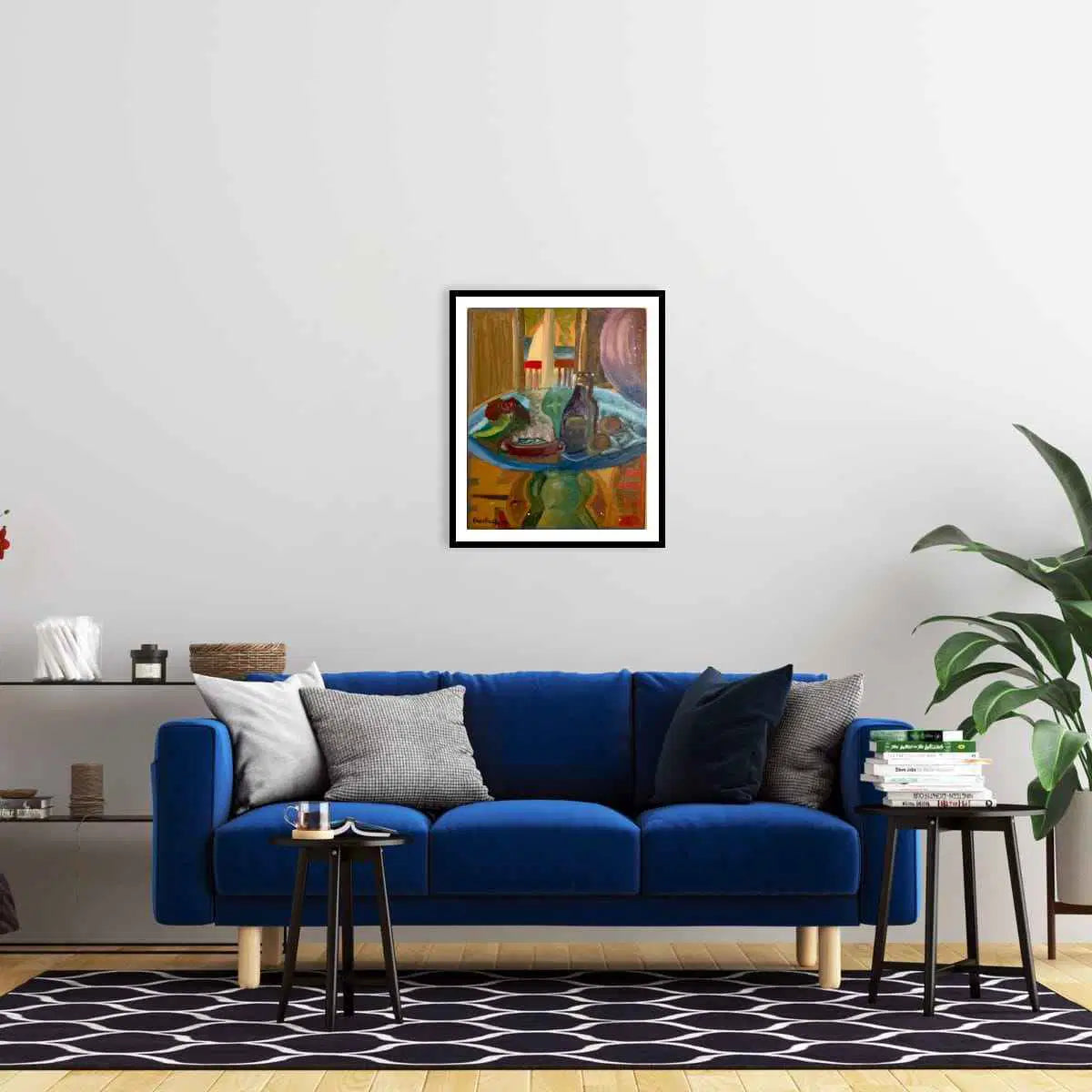 Original Oil Painting - Table of Echoes - Surreal Interior