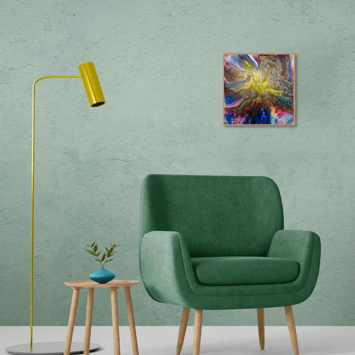 Original Painting - In The Beginning - Cosmic Gold Explosion