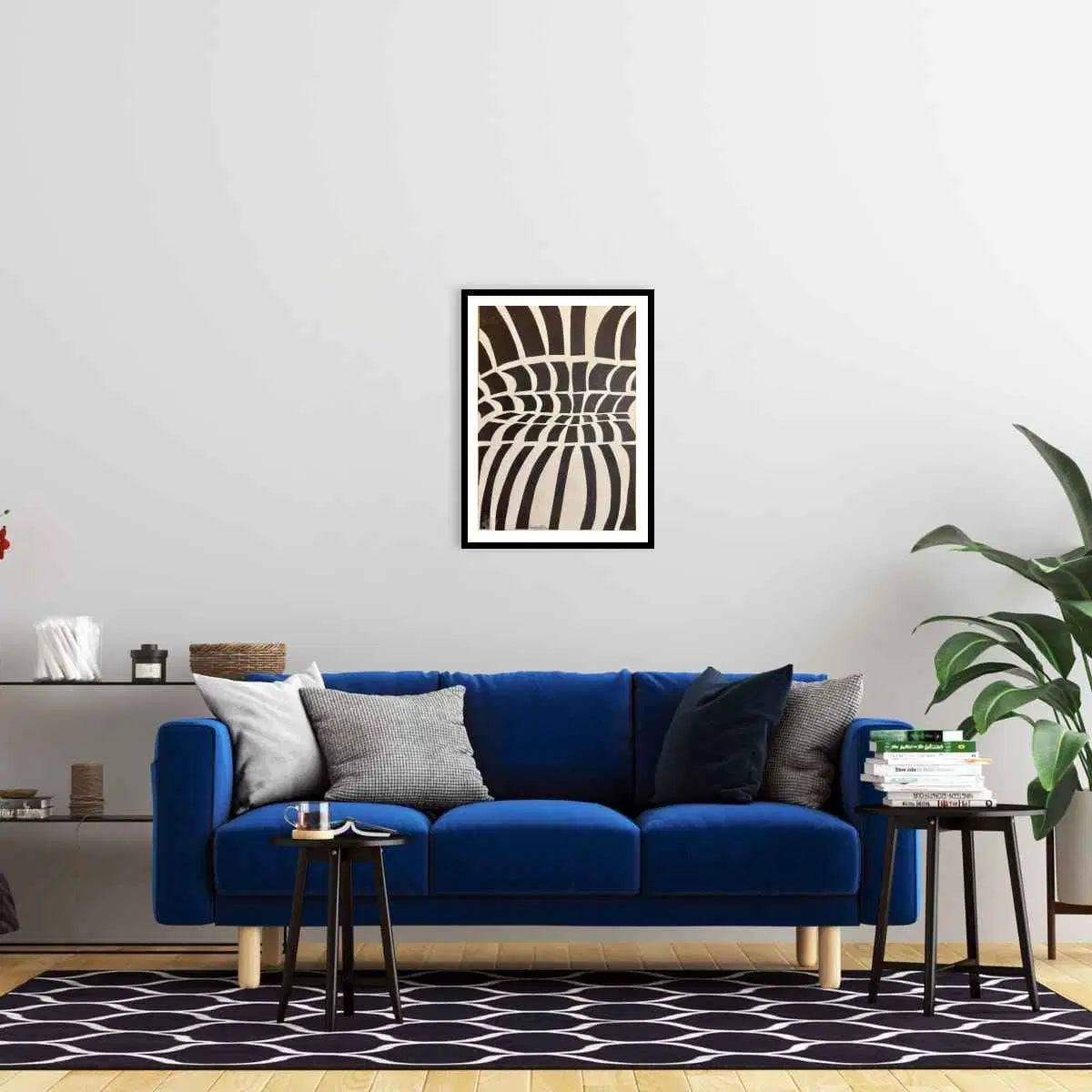 Original Collage - Optical Web - Black & White Illusion Art