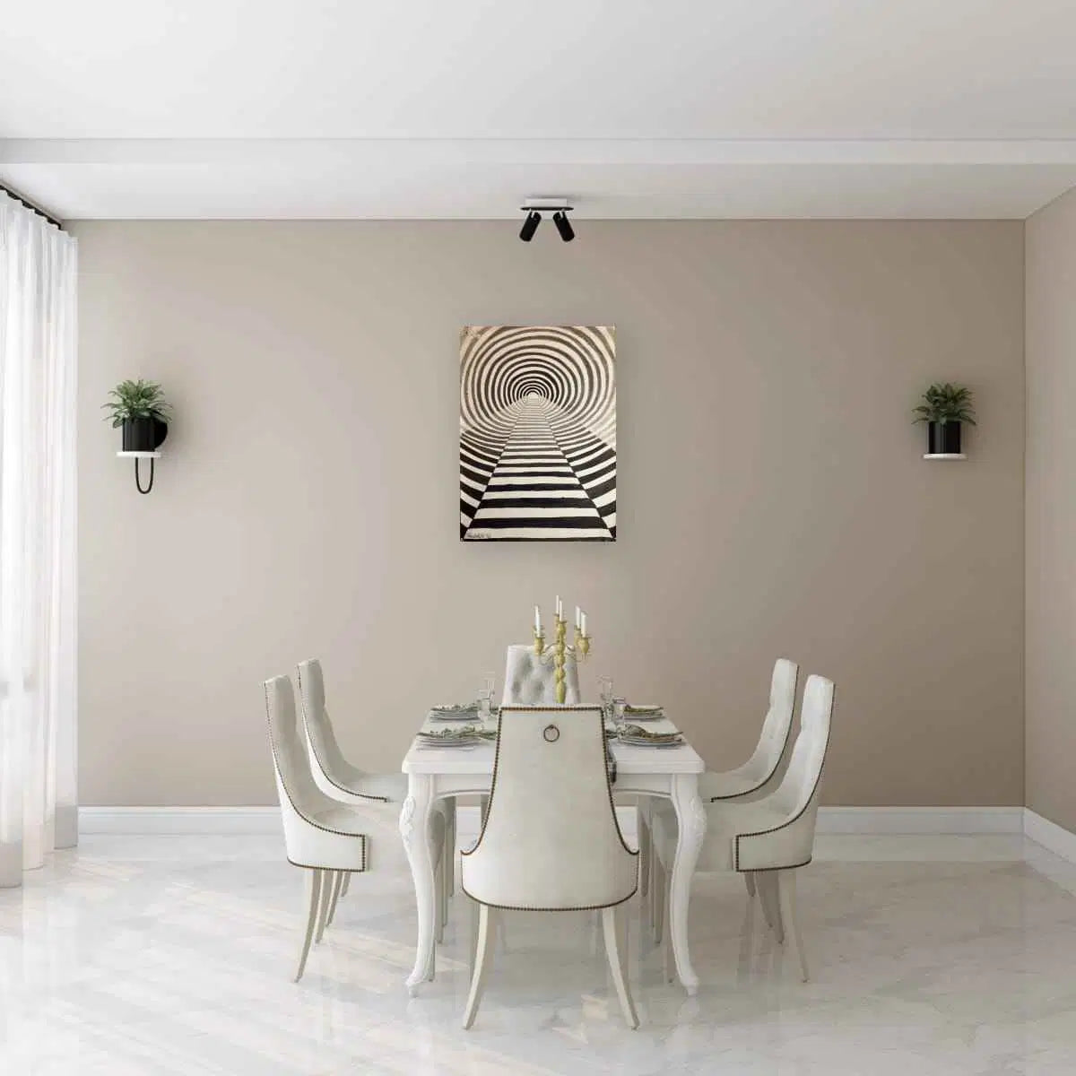 Original Painting - Tunnel of Illusion - Geometric Op Art