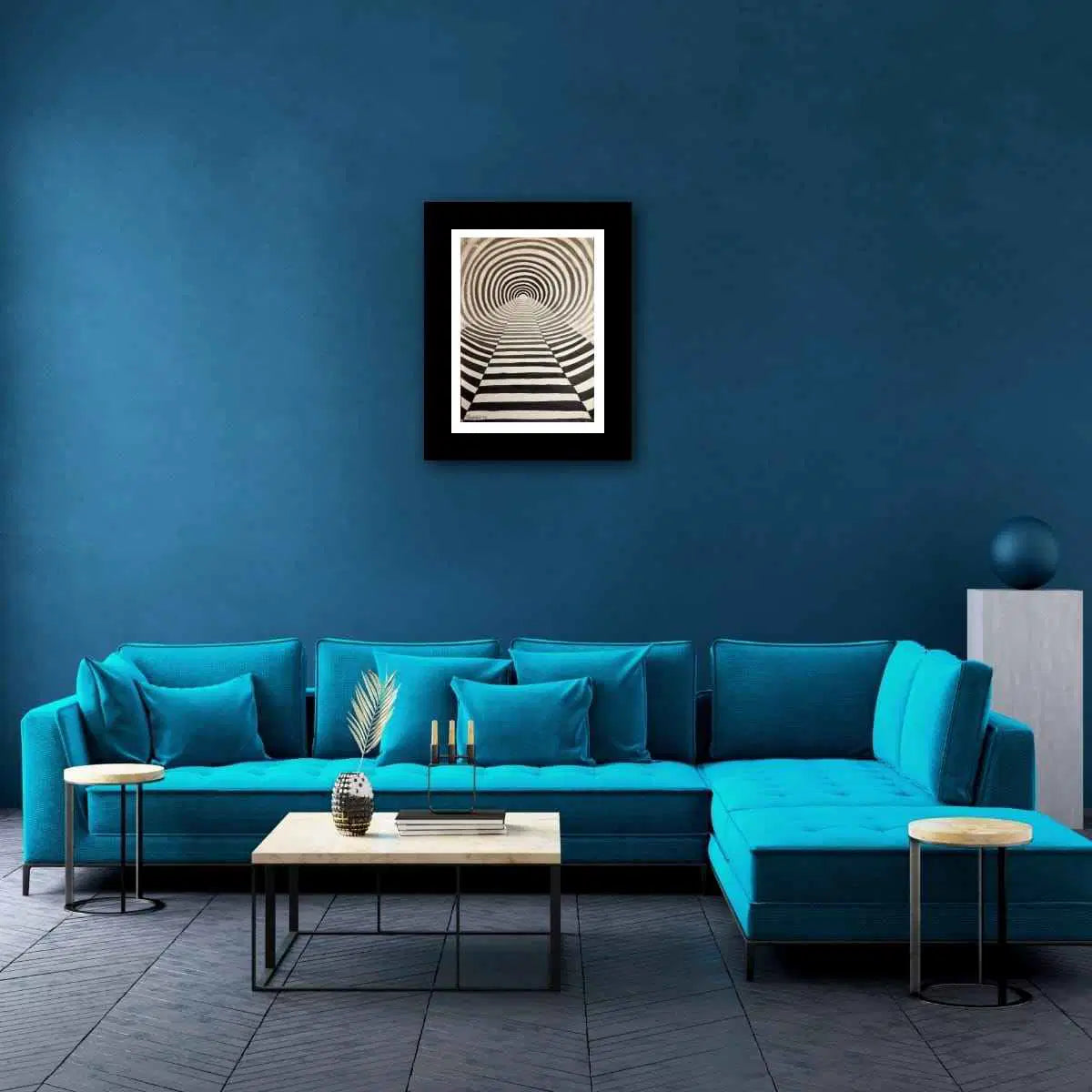 Original Painting - Tunnel of Illusion - Geometric Op Art