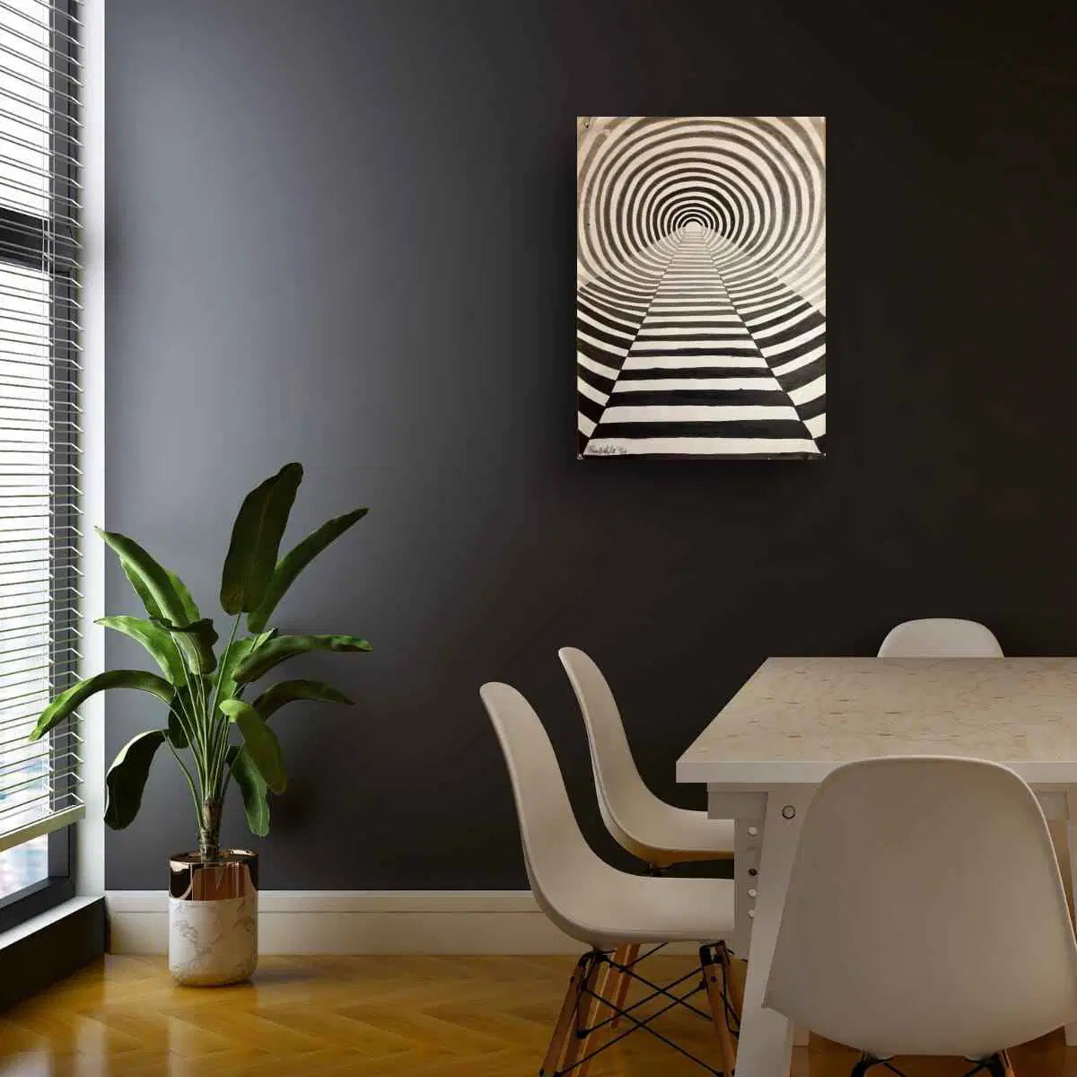Original Painting - Tunnel of Illusion - Geometric Op Art