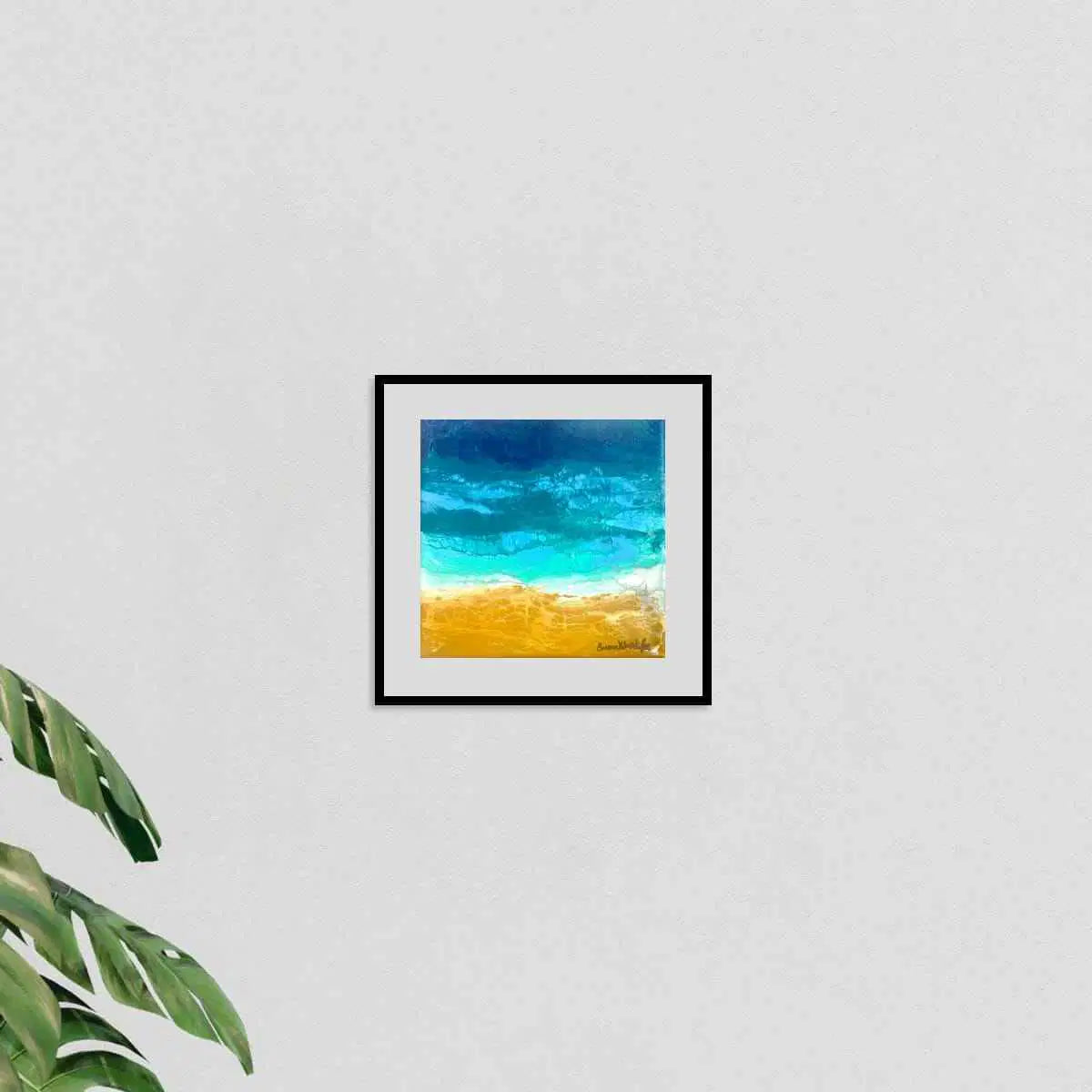Original Painting - Mystic Sea - Fluid Abstract Ocean Gold