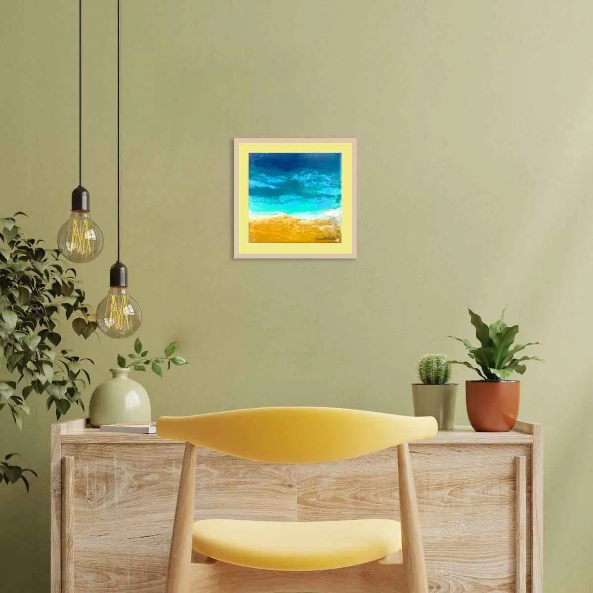 Original Painting - Mystic Sea - Fluid Abstract Ocean Gold