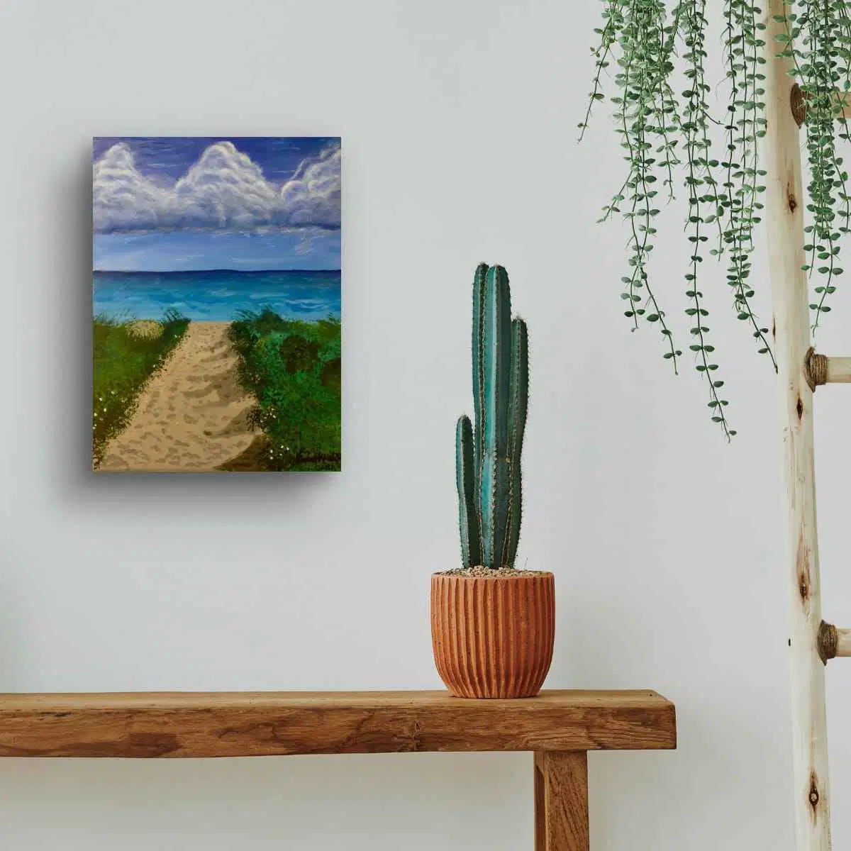Original Painting - Edge of Calm - Coastal Pathway Seascape