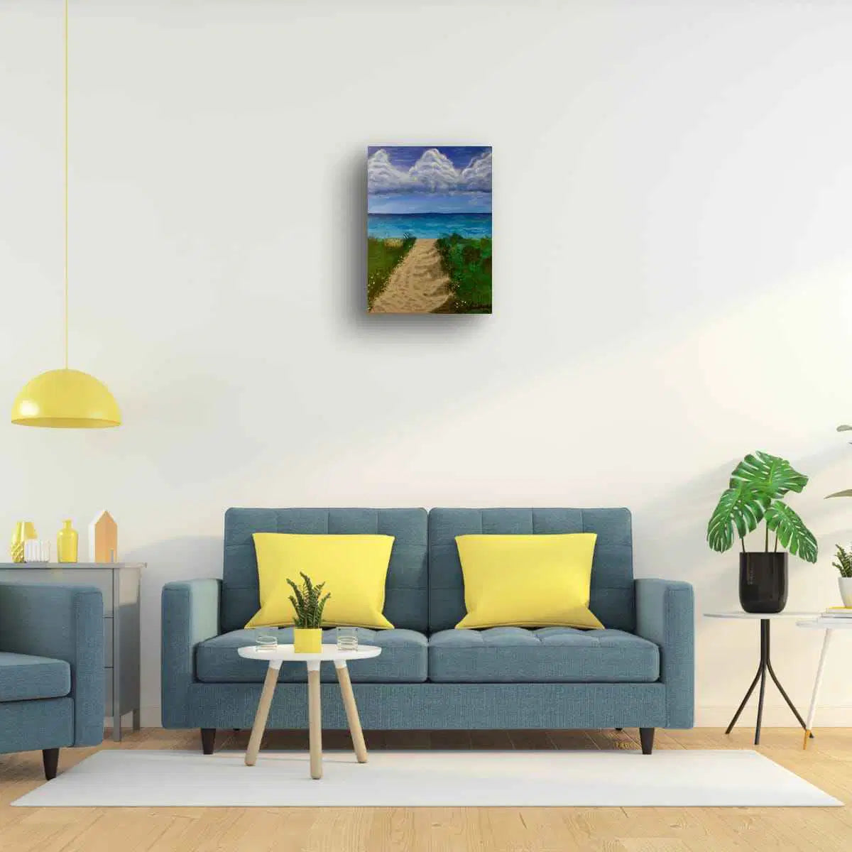 Original Painting - Edge of Calm - Coastal Pathway Seascape