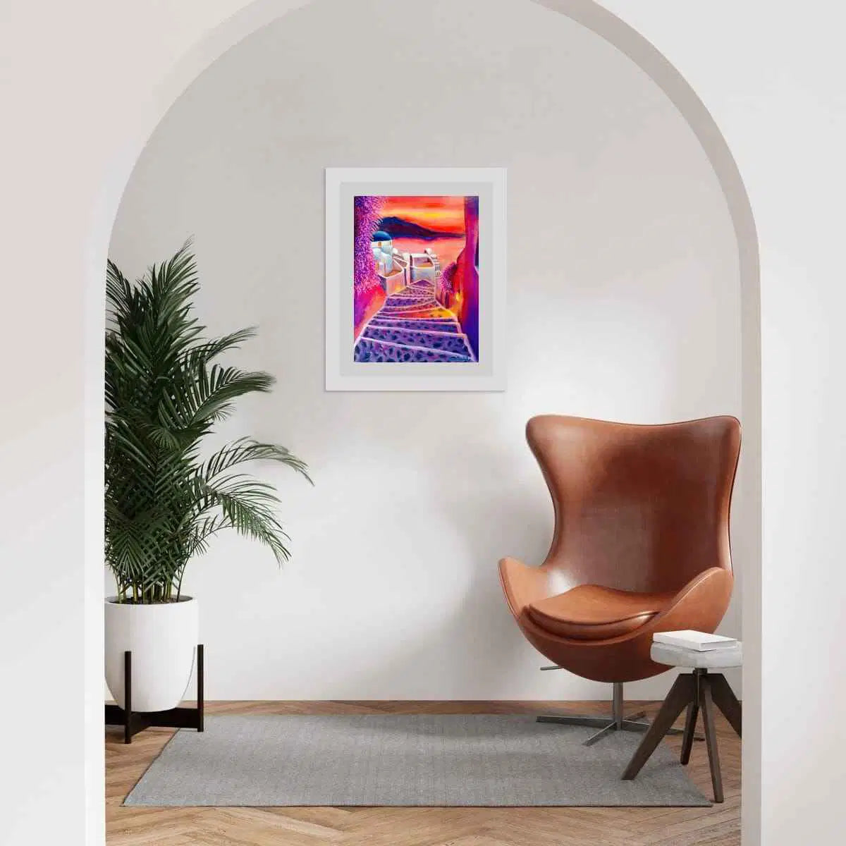 Framed Paper Print – Warm Embrace – Romantic Evening Landscape Art