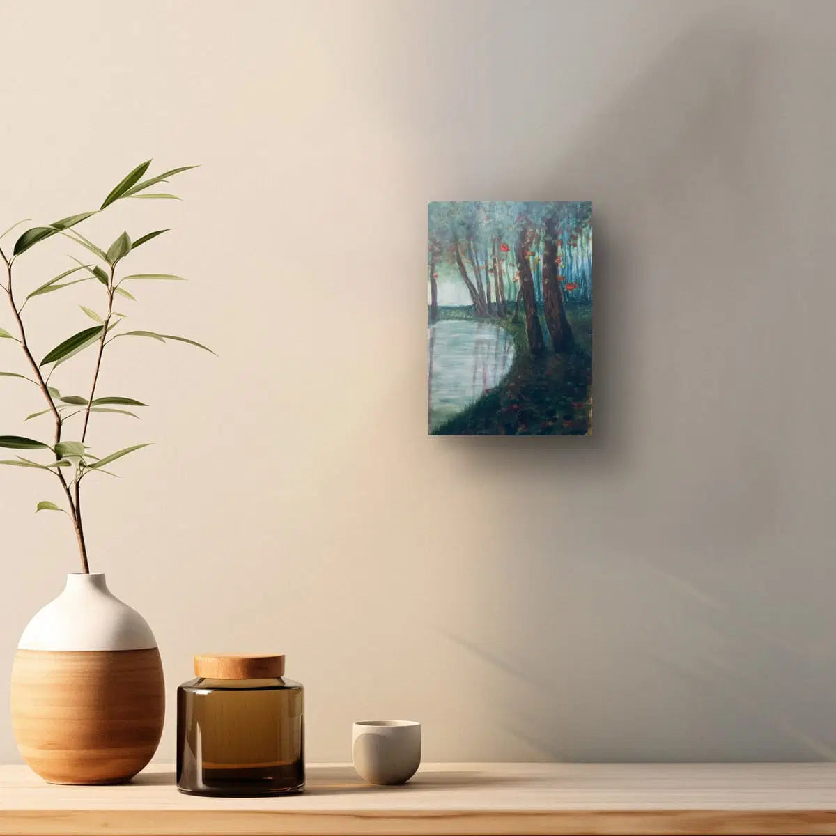 Original Painting – Before I Sleep – Atmospheric Forest Landscape - Eman's Gallery