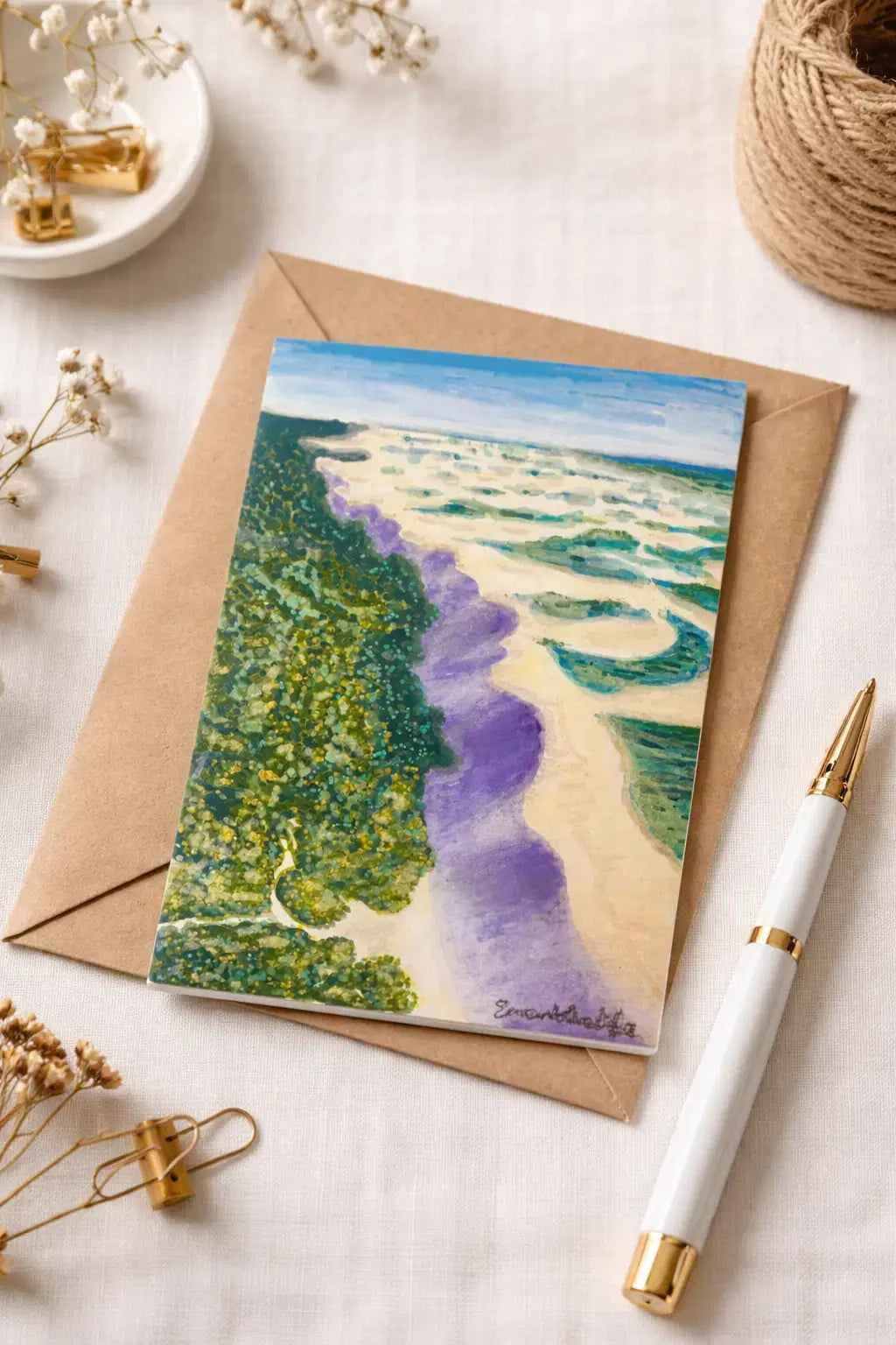 Mini Art – Emerald Dream – Aerial Landscape Painting