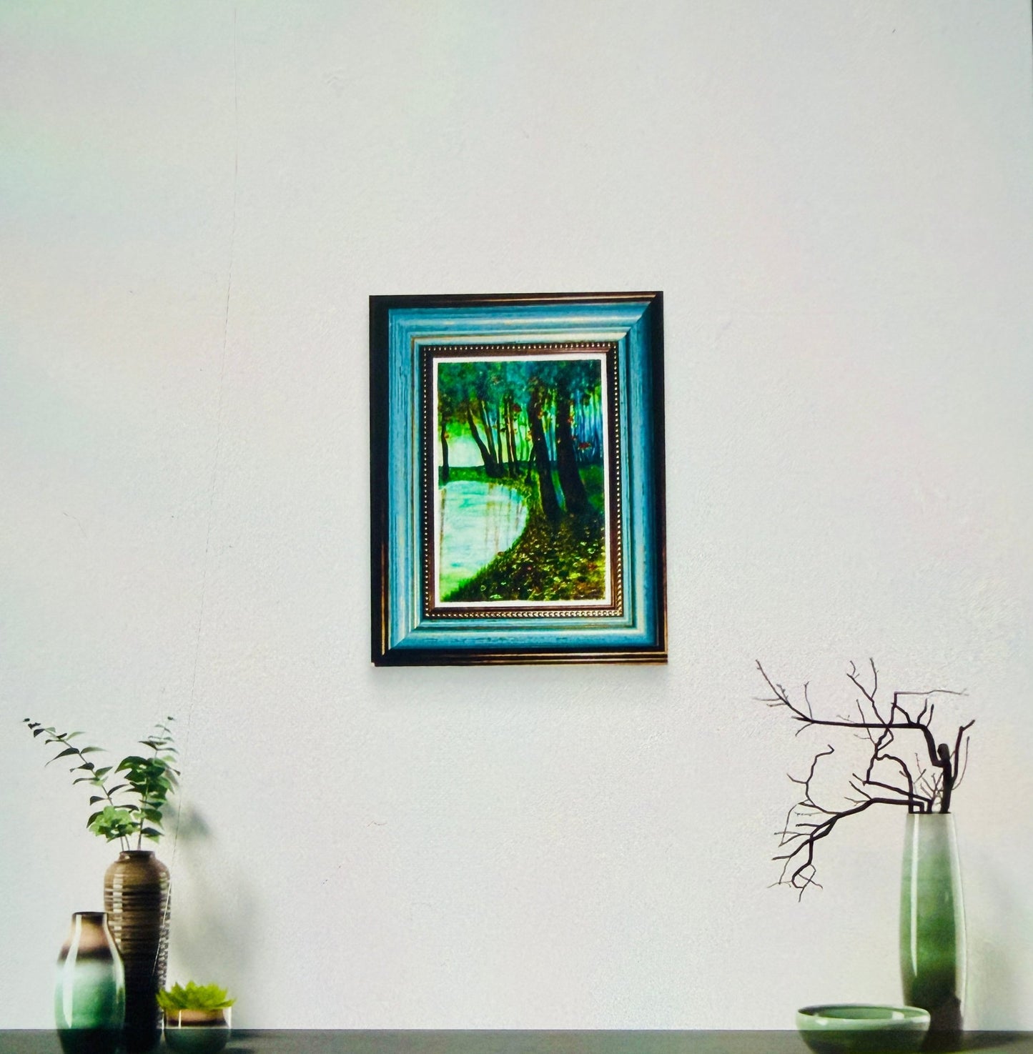 Before I Sleep - Framed Original Forest Landscape Wall Art – Atmospheric Painting