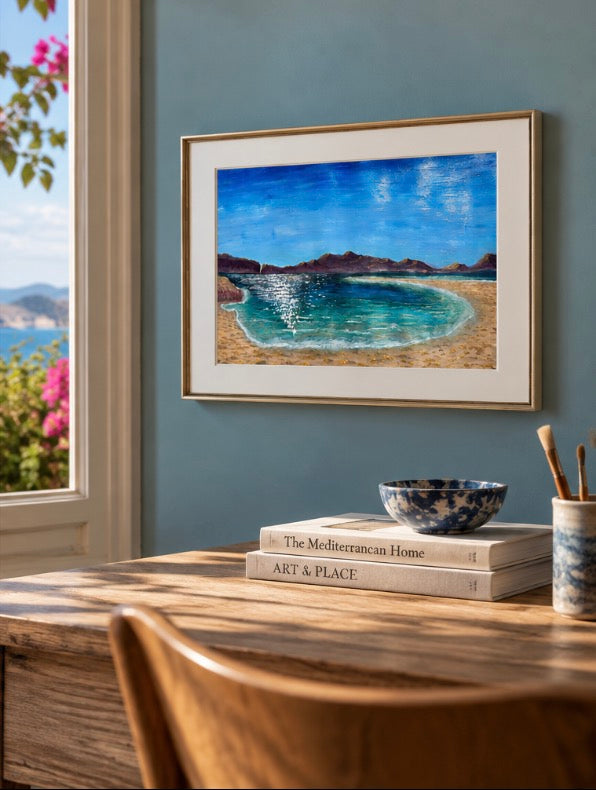 Solitude – Original Contemporary Naxos Seascape Acrylic Painting
