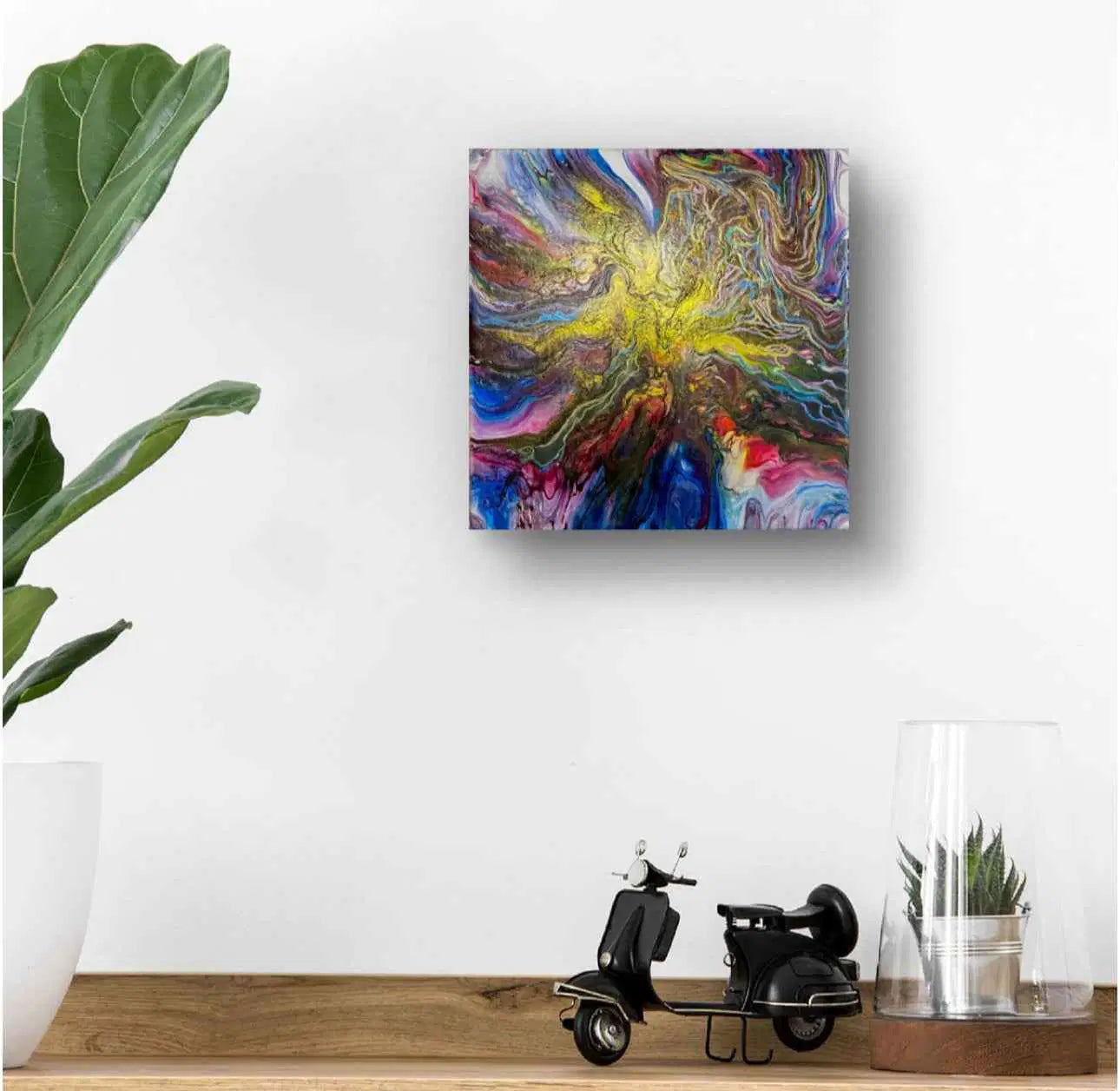 Original Painting - In The Beginning - Cosmic Gold Explosion