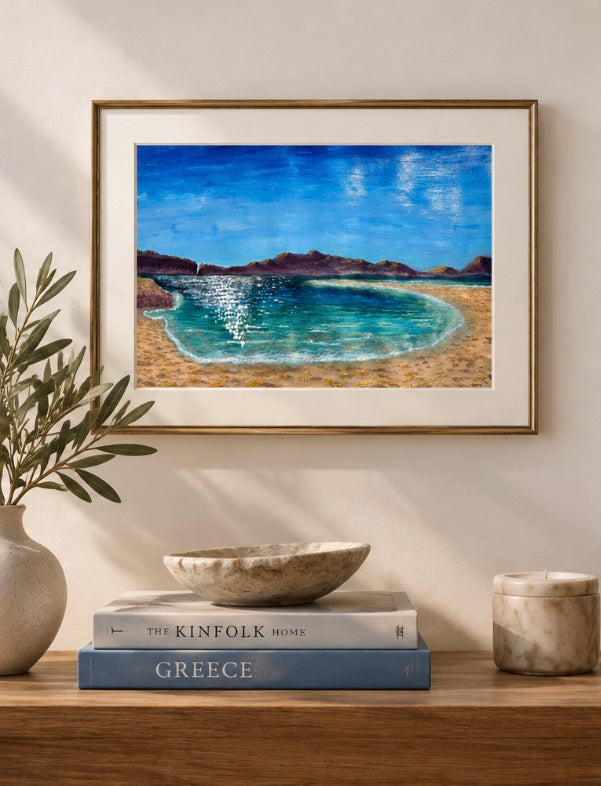 Solitude – Original Contemporary Naxos Seascape Acrylic Painting