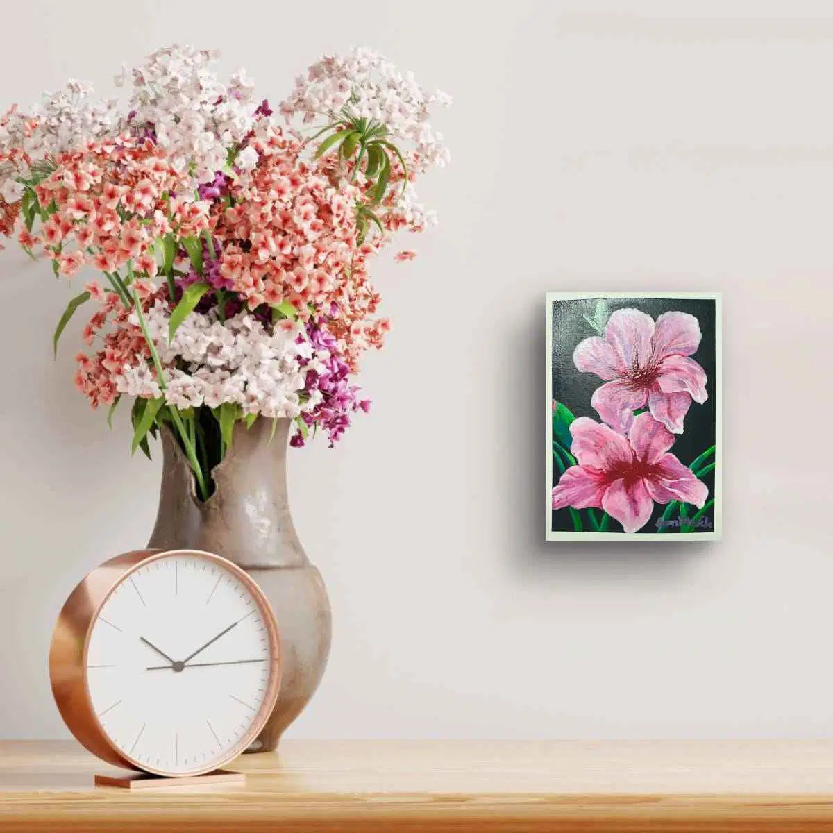 Mini Art – Pink Blossom Embrace – Botanical Floral Study