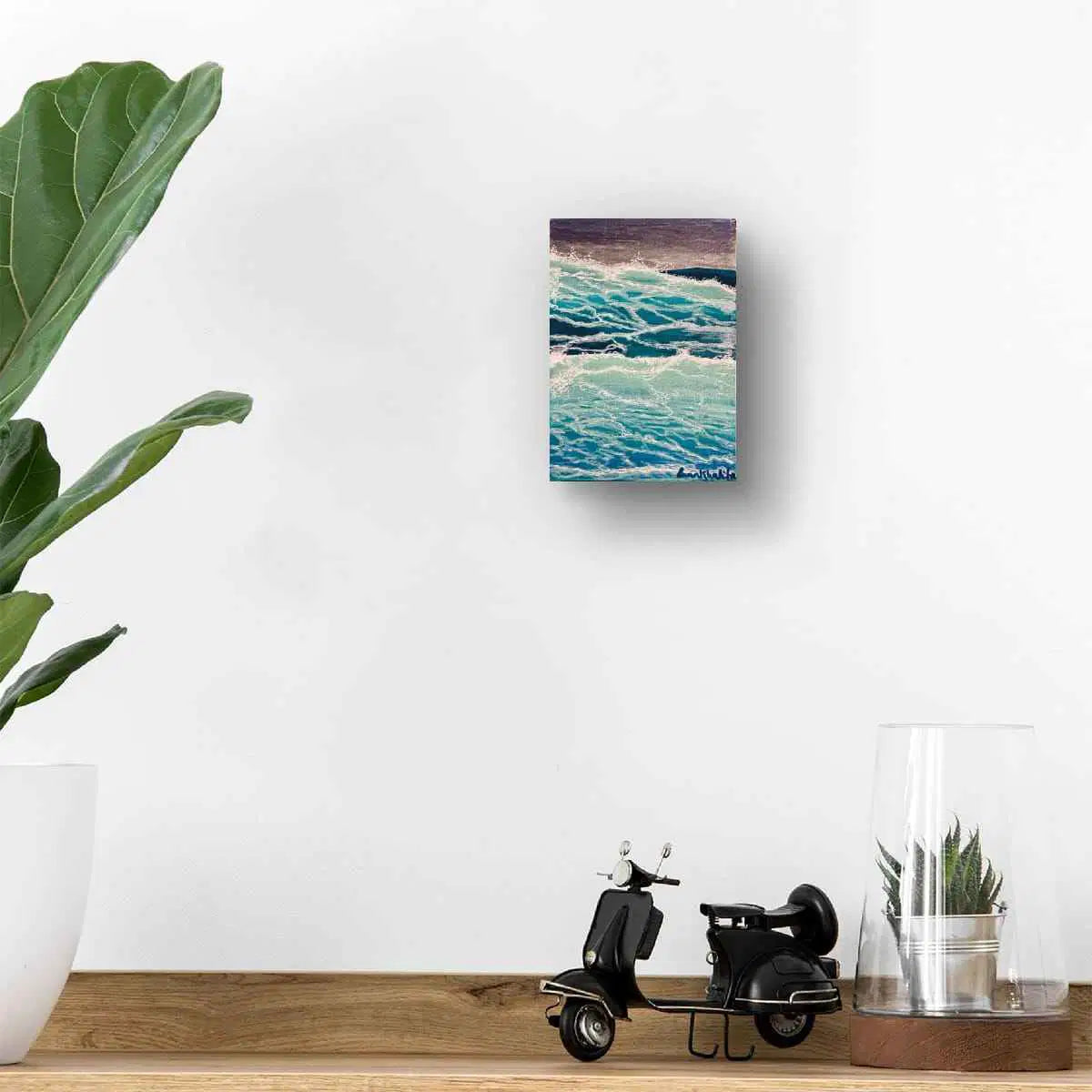 Mini Art – Restless Calm – Moody Ocean Wave Study