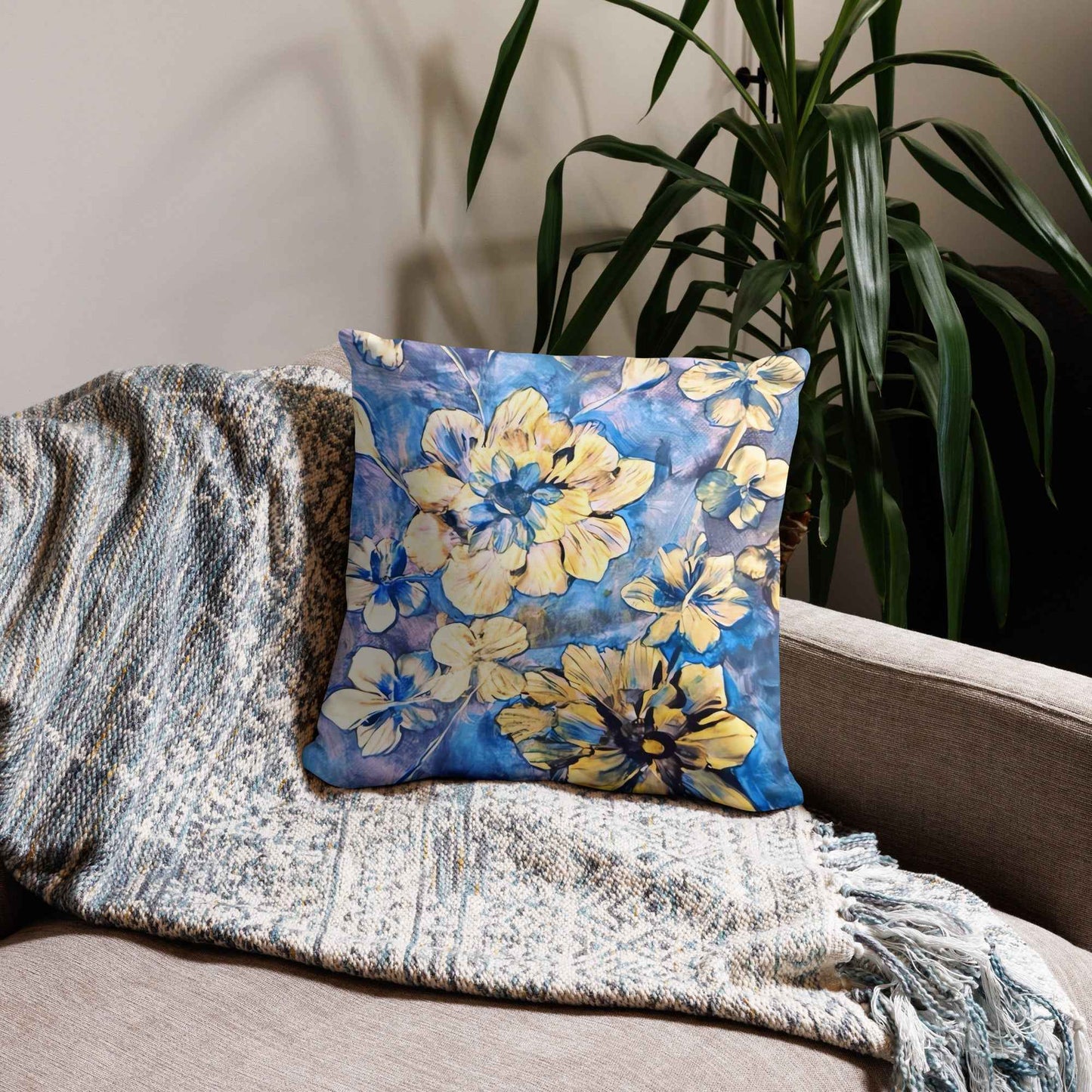 Iris Lake – Floral Art Pillow