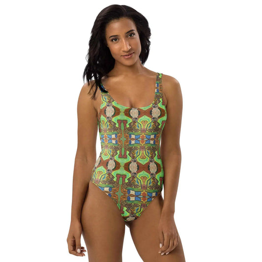 One Piece Swimsuit - Fragmented Soul - Cubist Art