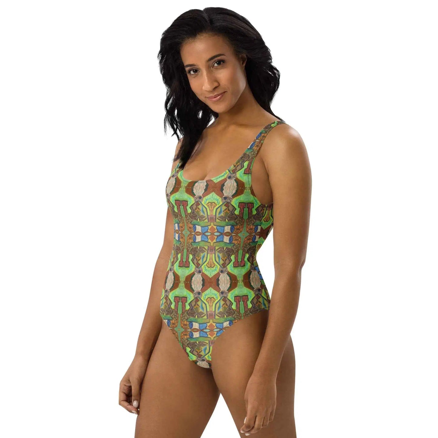 One Piece Swimsuit - Fragmented Soul - Cubist Art