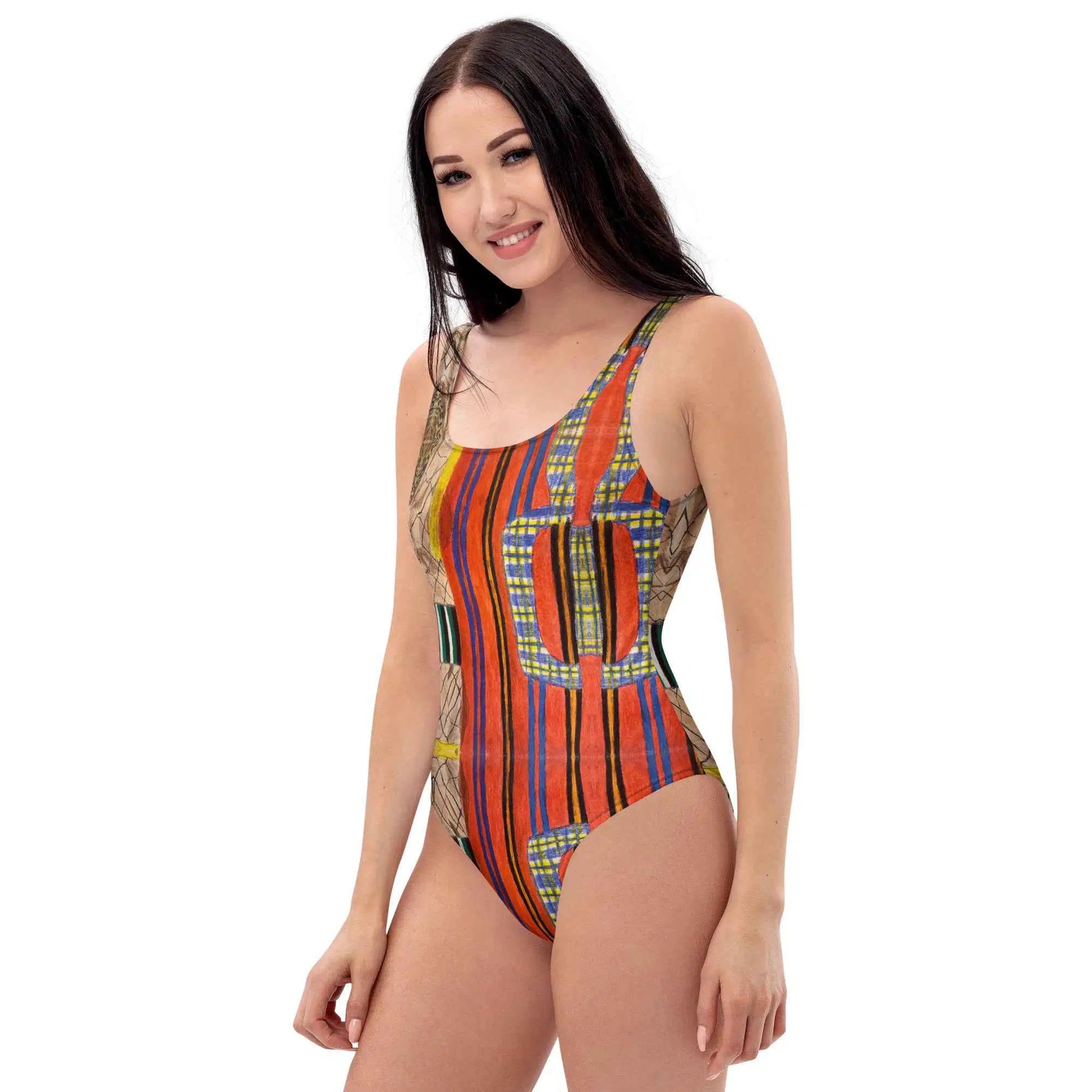 Swimsuit - Palestine's Resilience - Folk Abstract Art