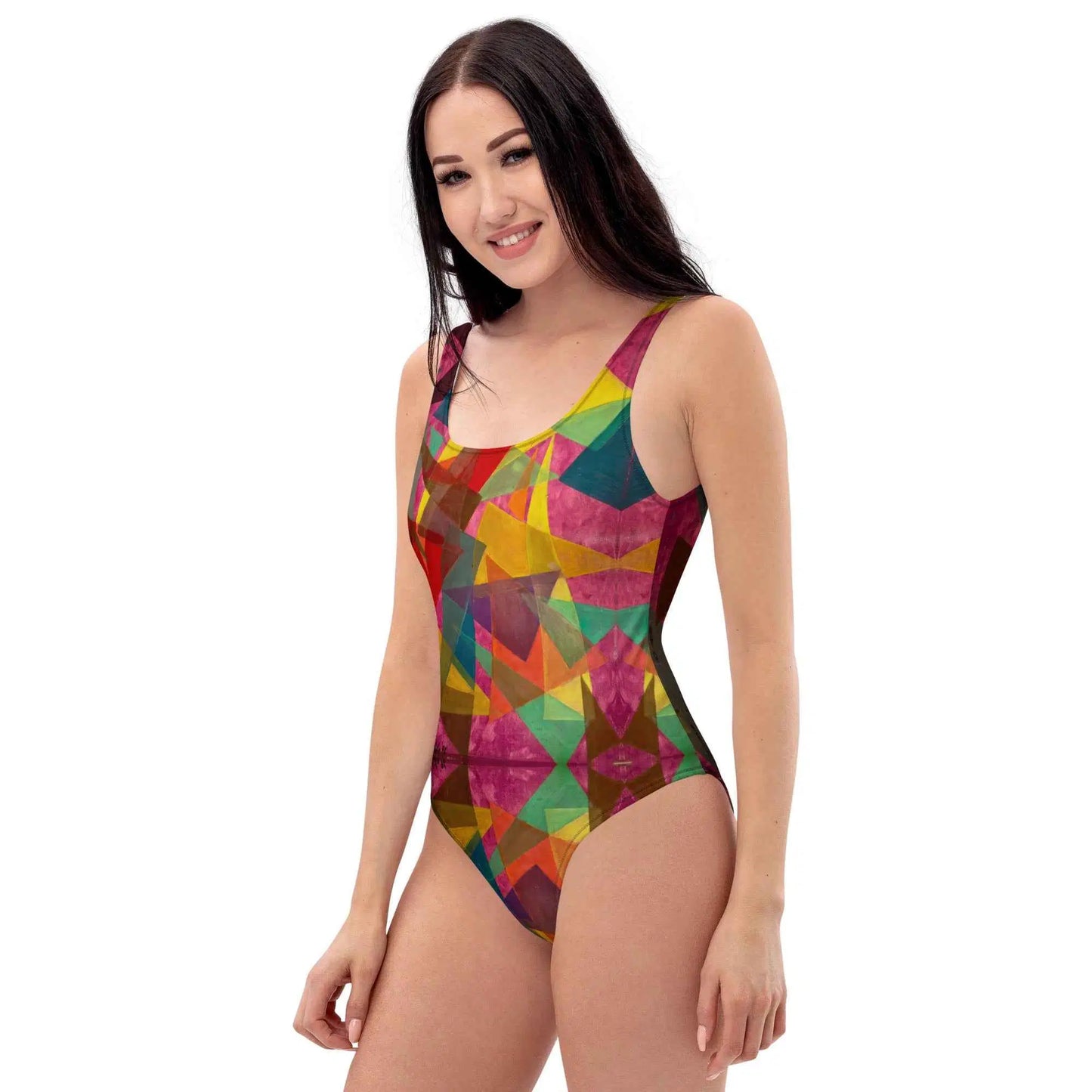 One Piece Swimsuit - In The Wine Glass - Geometric Abstract