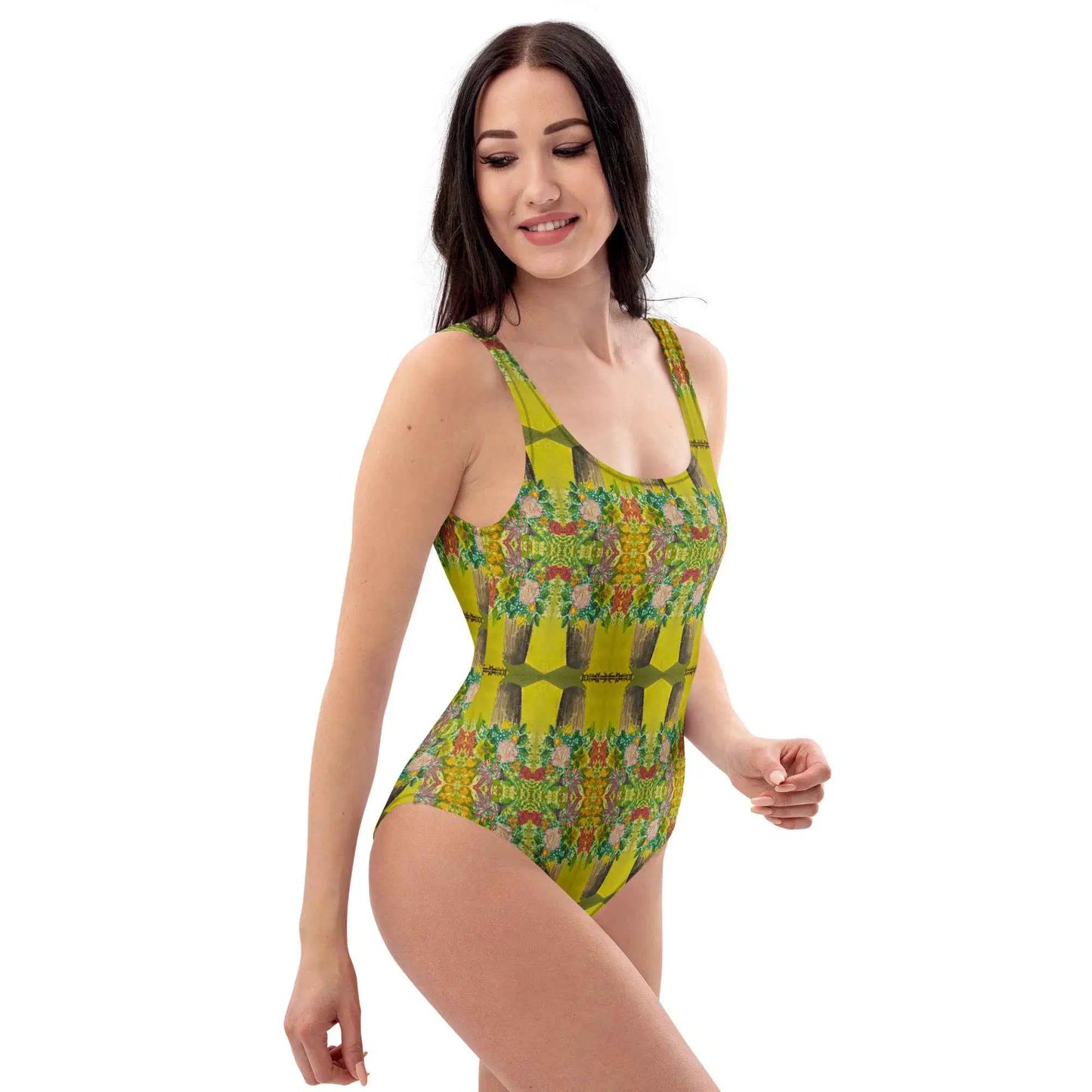One Piece Swimsuit - Jubilee - Impressionist Floral Art