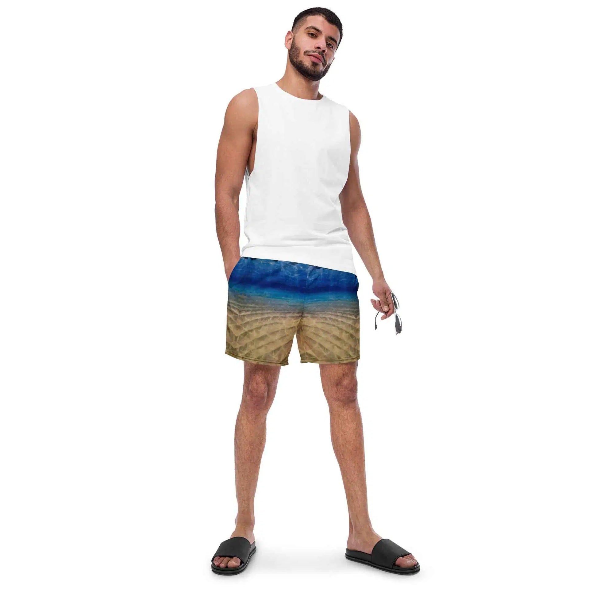 Men's Swim Trunks - Hypnosis - Underwater Scene & Light
