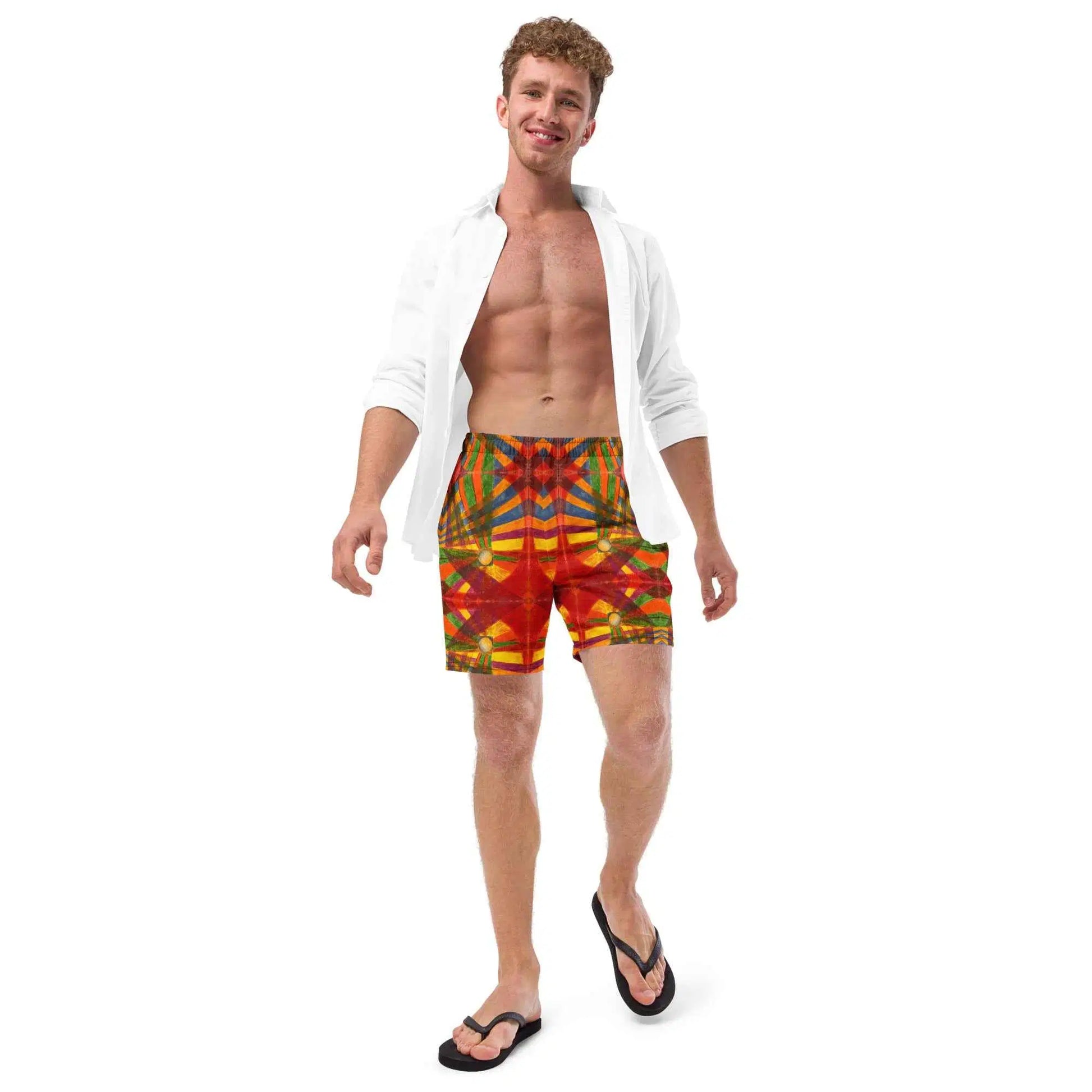Men's Trunks - Solar Burst - Geometric Abstract Art